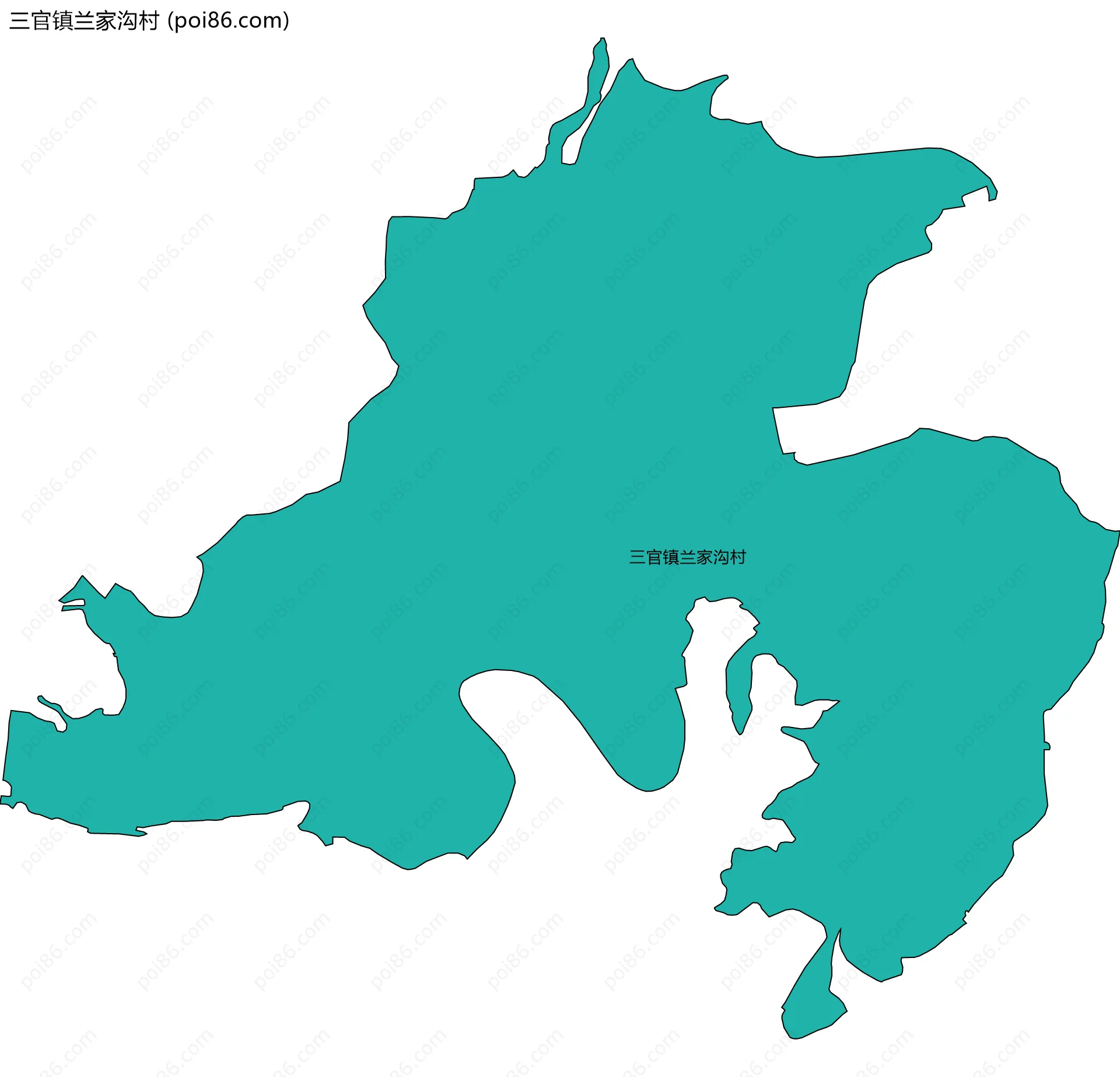 三官镇兰家沟村边界地图