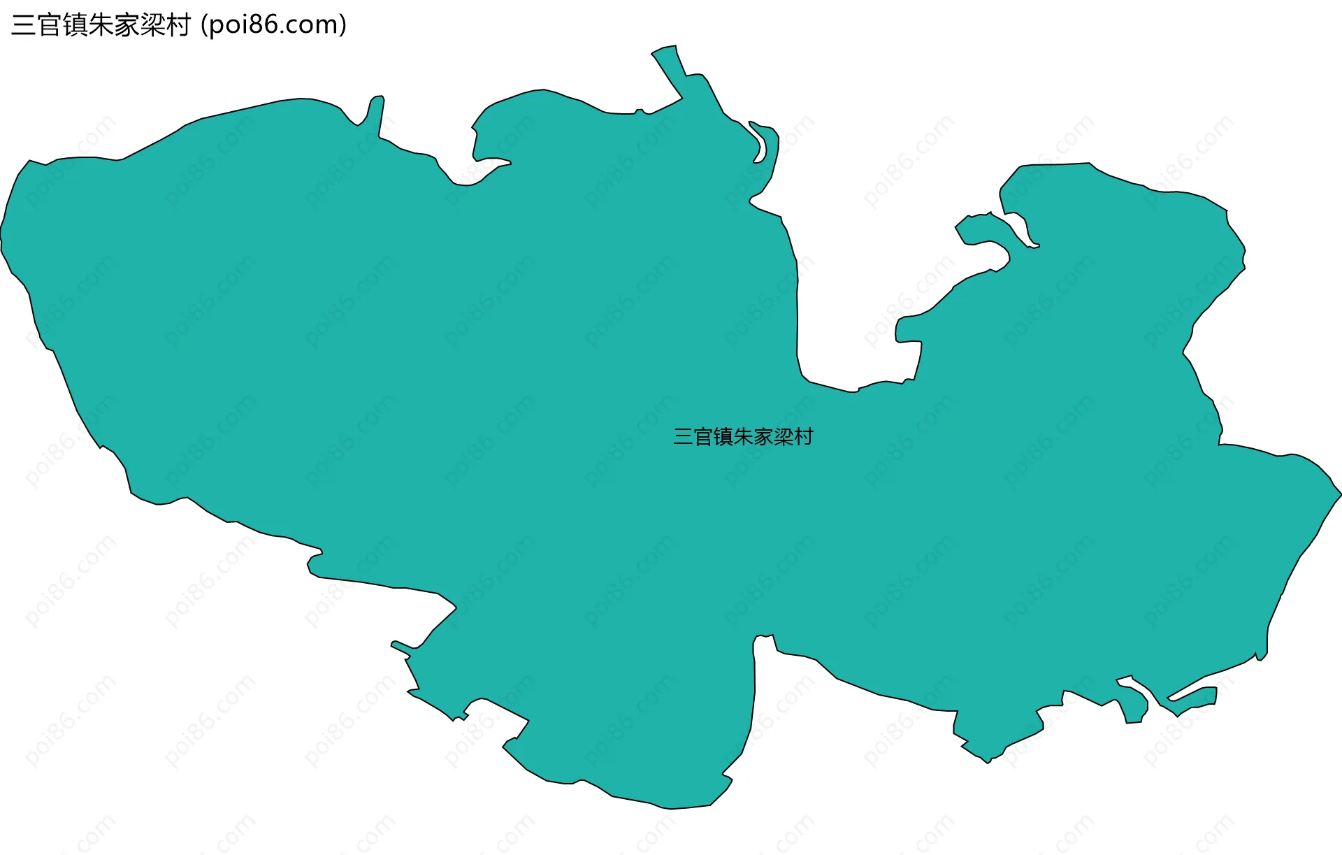 三官镇朱家梁村边界地图