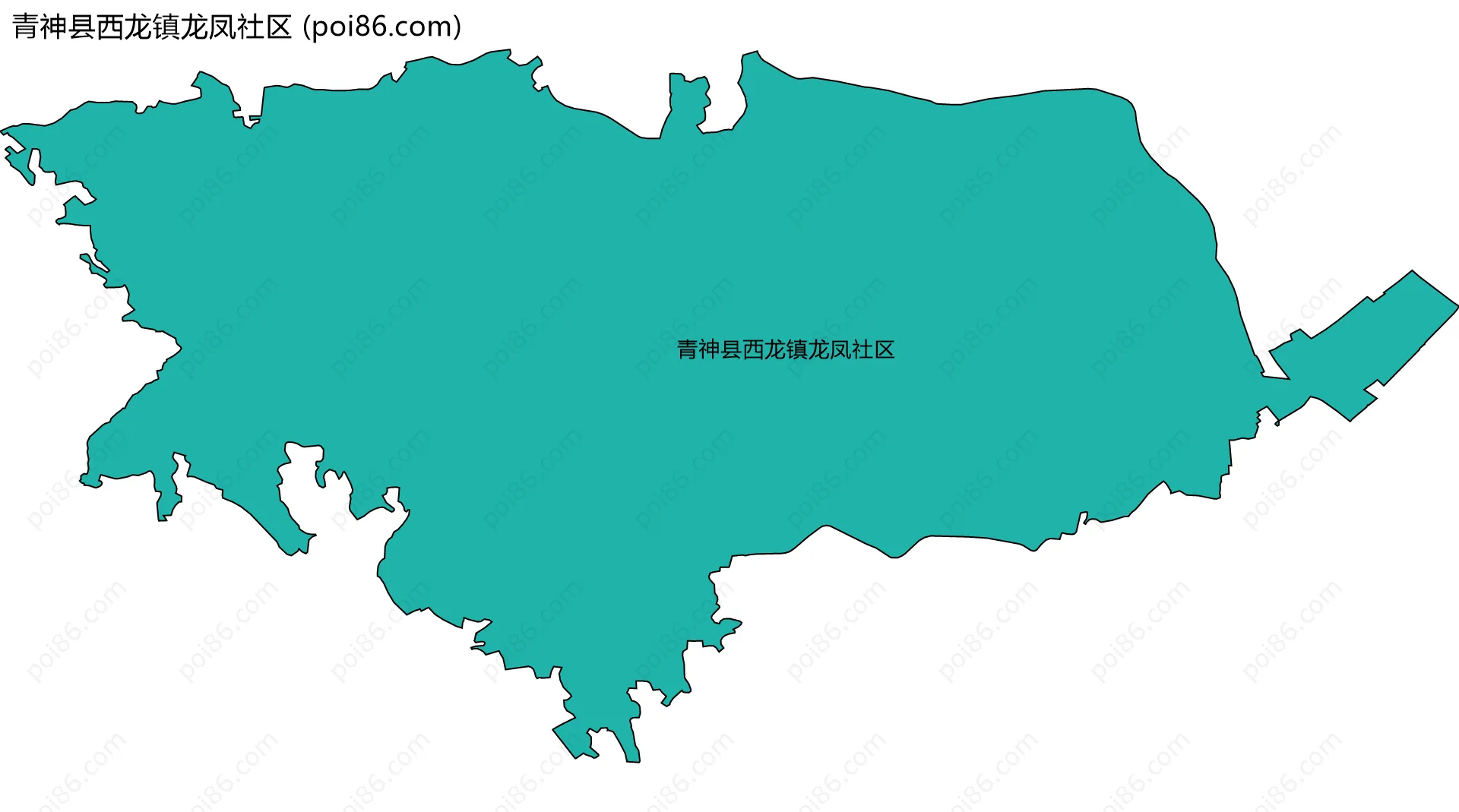 青神县西龙镇龙凤社区边界地图