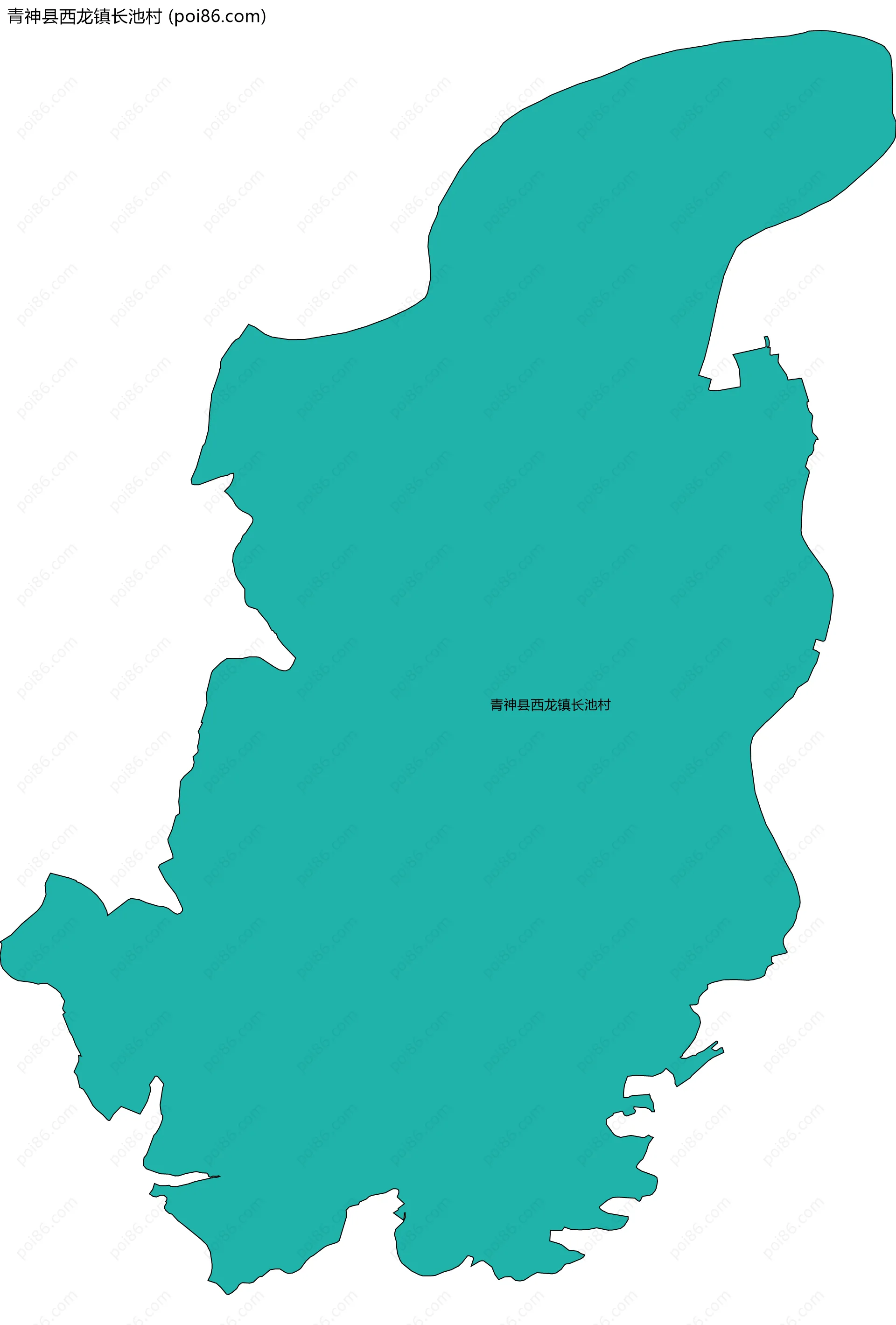 青神县西龙镇长池村边界地图