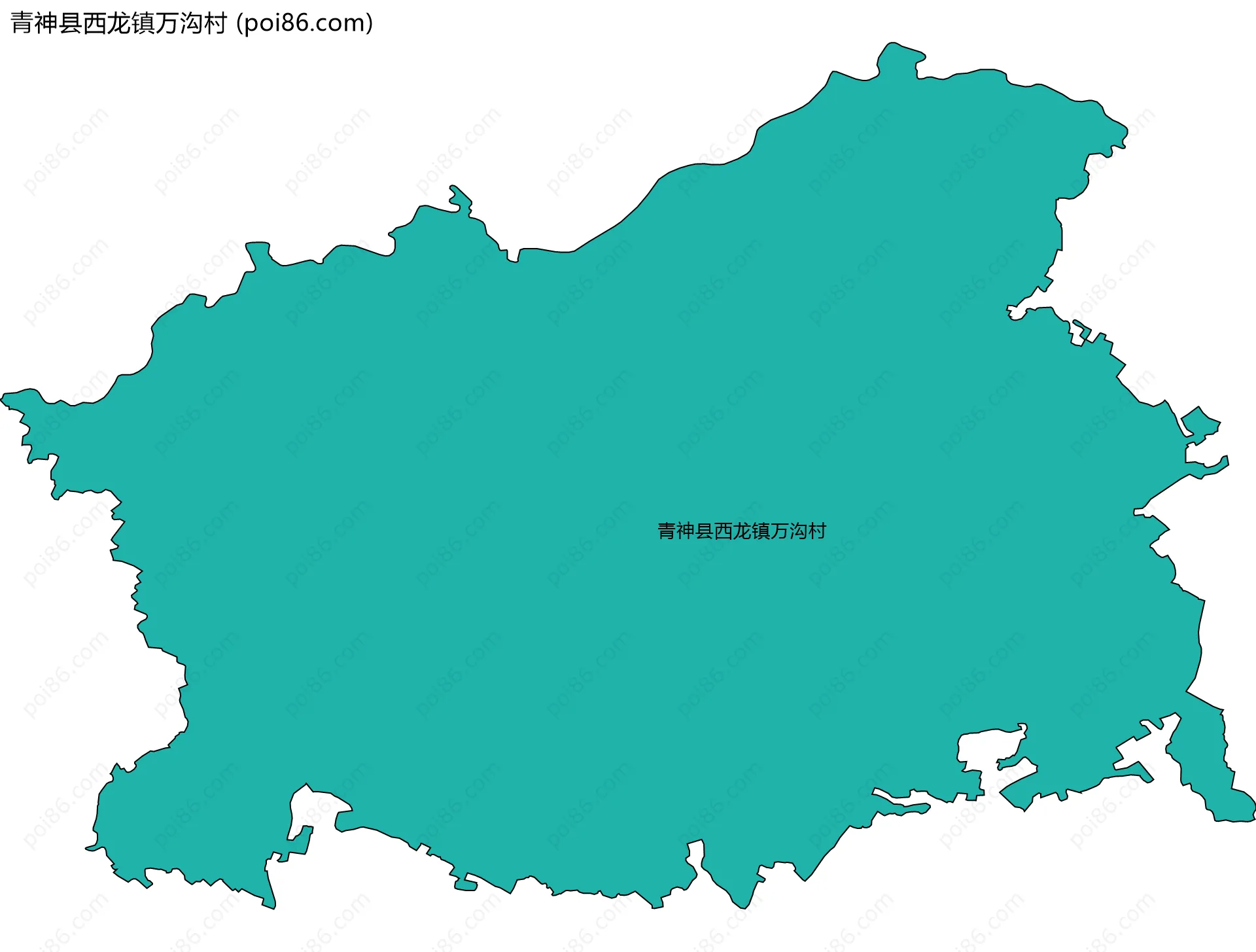 青神县西龙镇万沟村边界地图