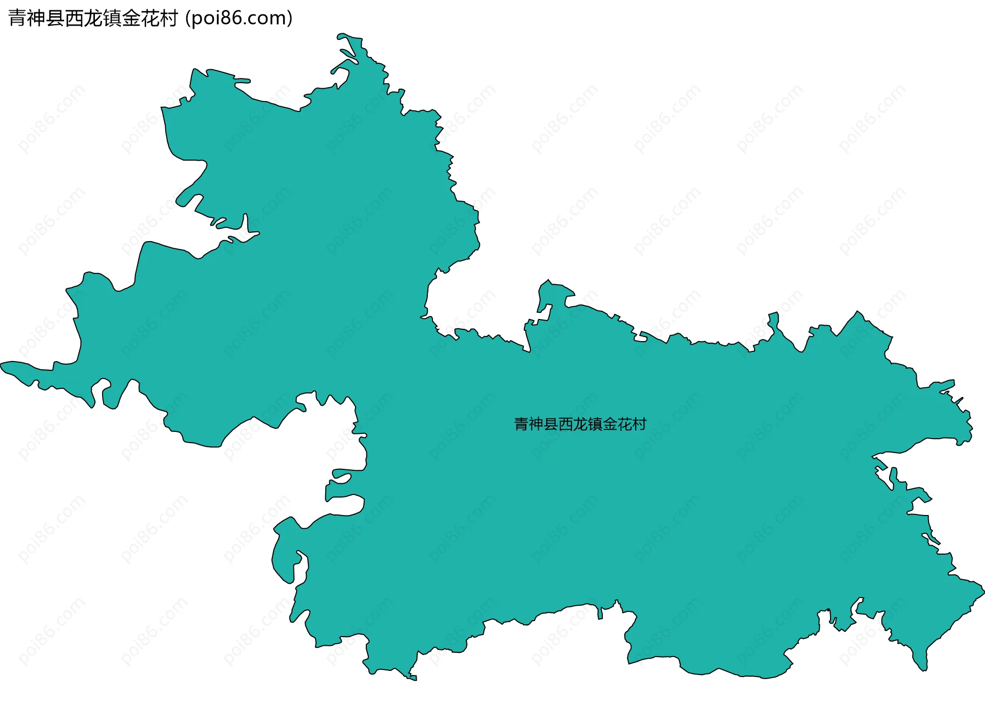 青神县西龙镇金花村边界地图