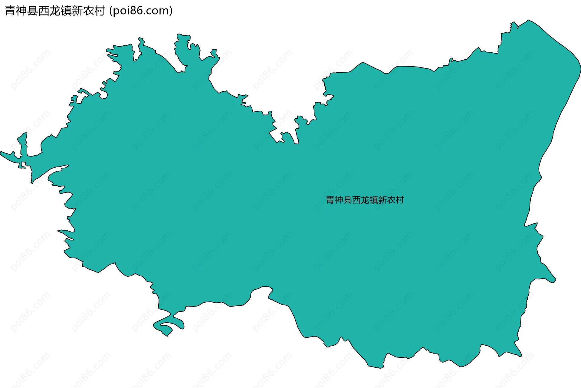 青神县西龙镇新农村边界地图