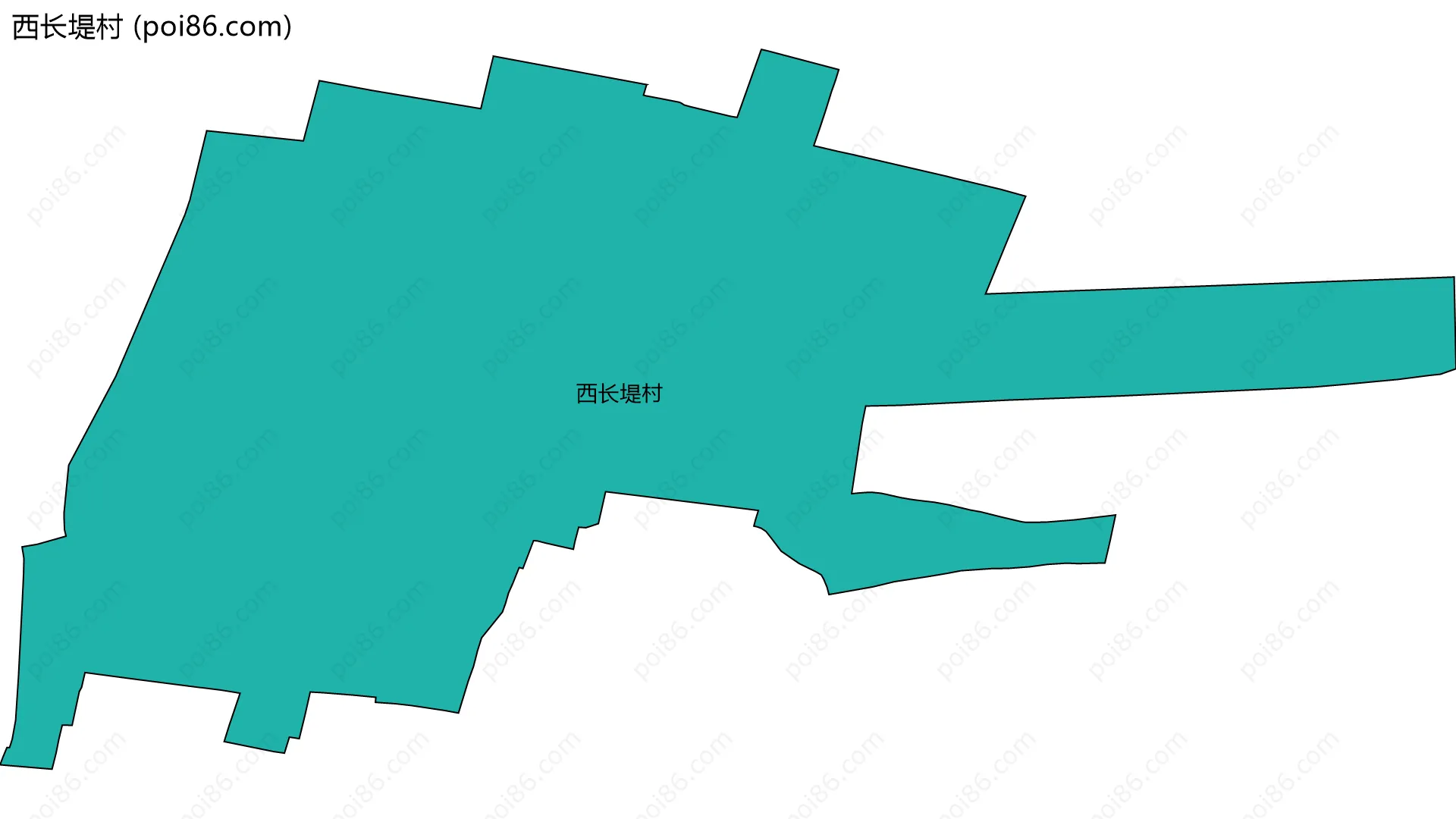 西长堤村边界地图