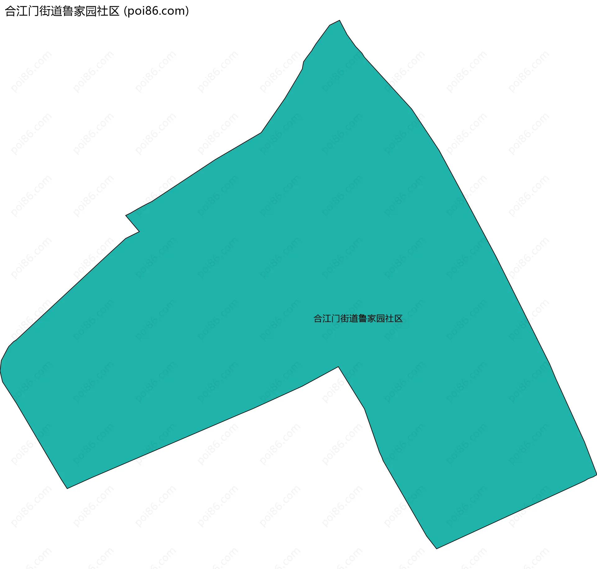 合江门街道鲁家园社区边界地图