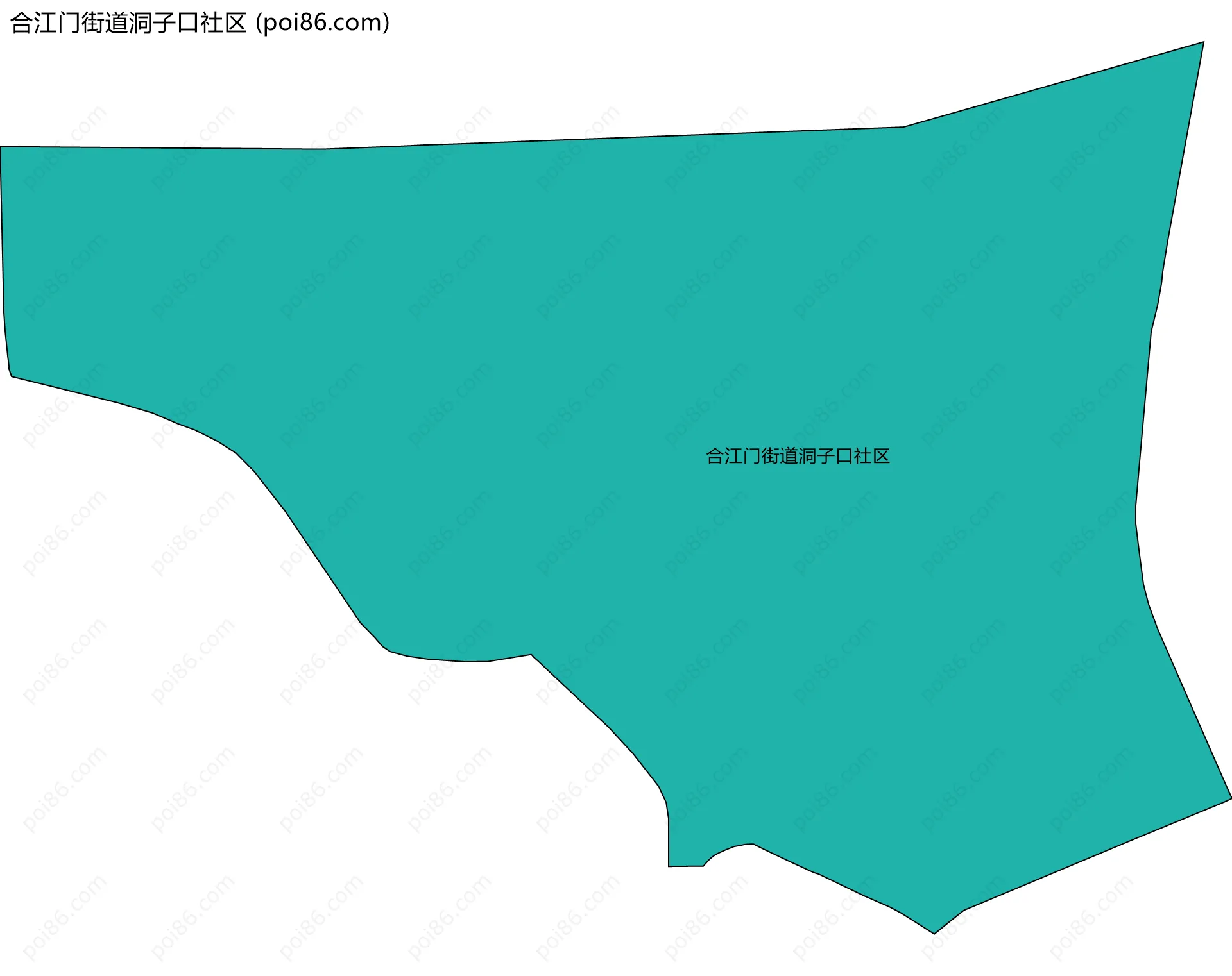 合江门街道洞子口社区边界地图
