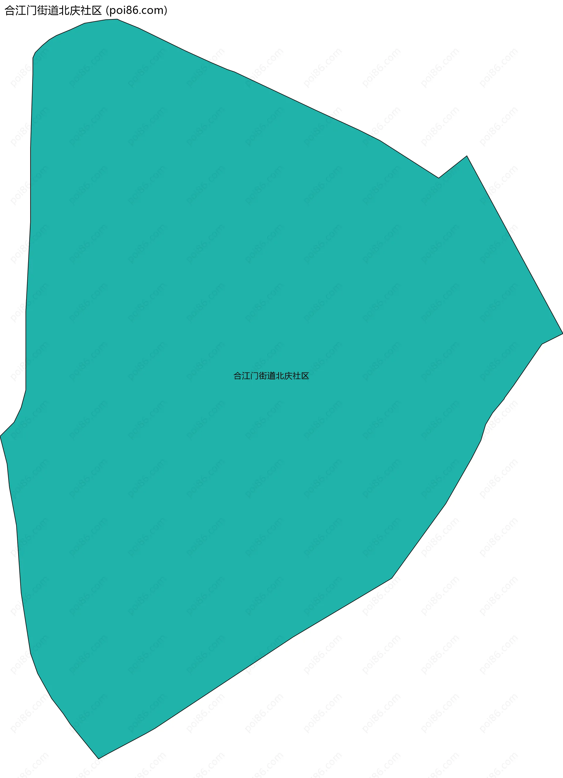 合江门街道北庆社区边界地图