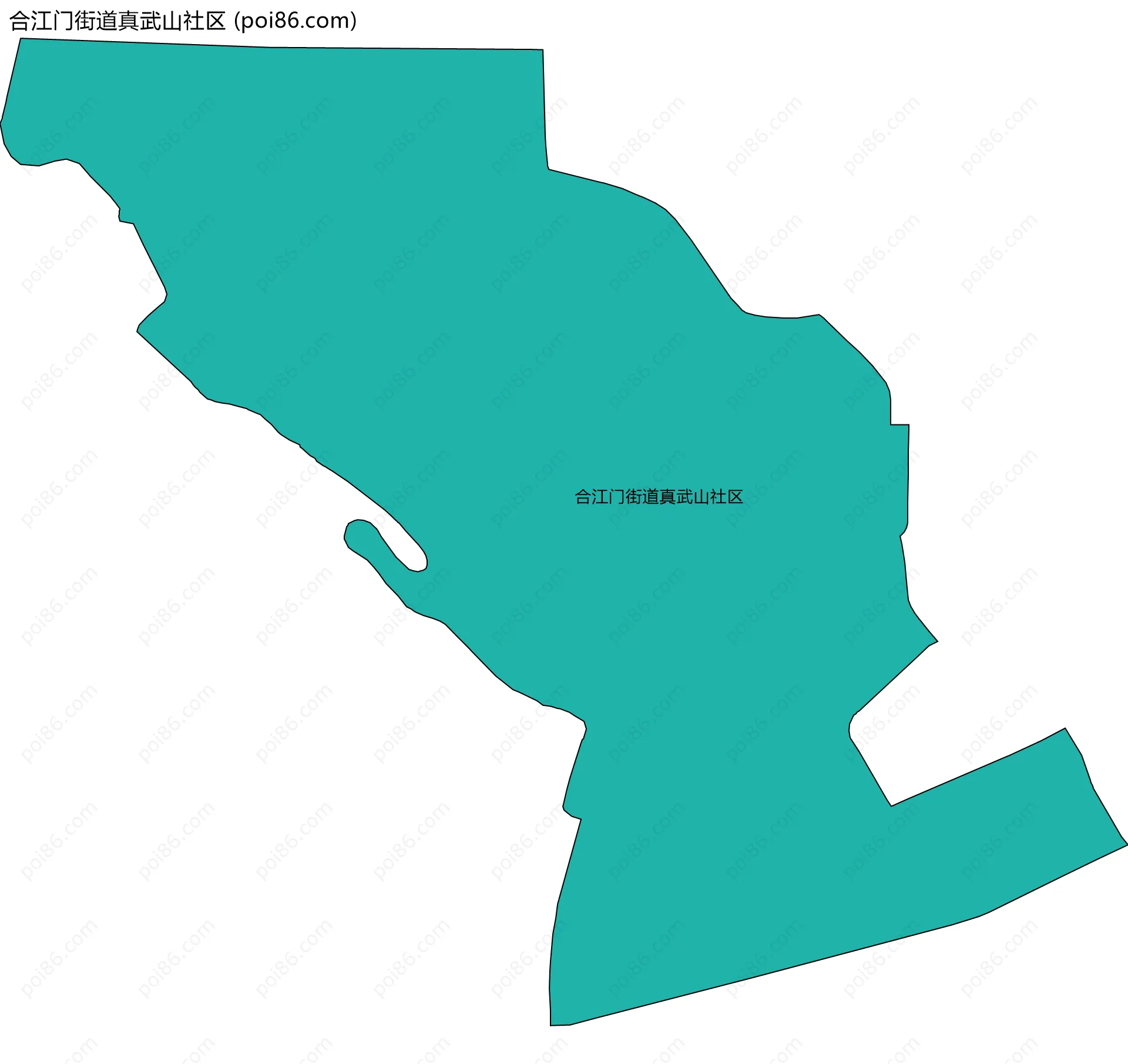合江门街道真武山社区边界地图