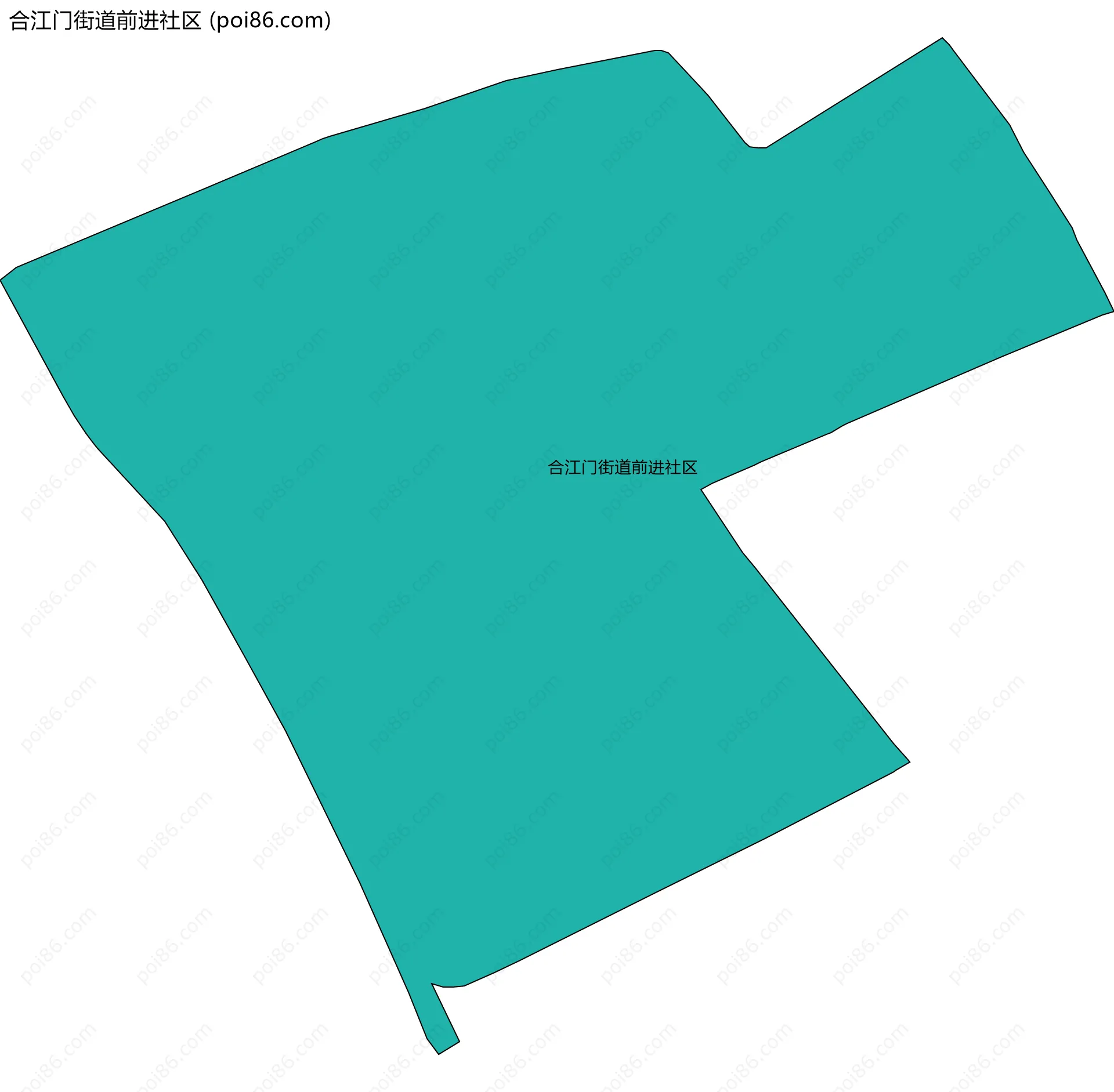 合江门街道前进社区边界地图