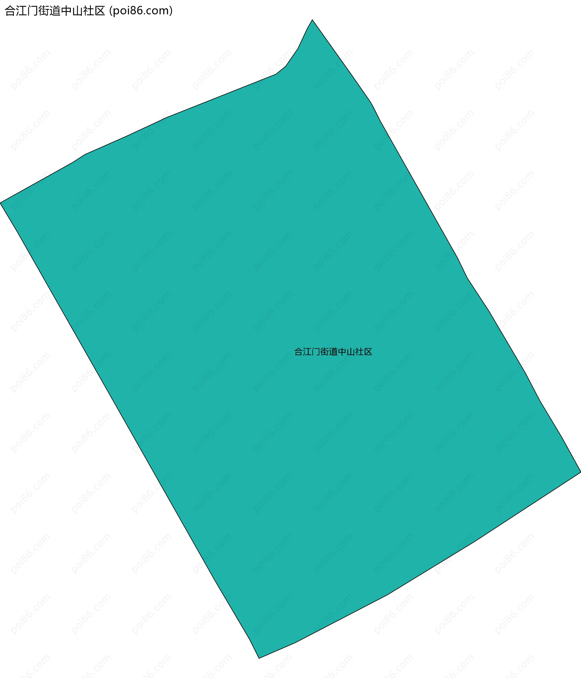 合江门街道中山社区边界地图