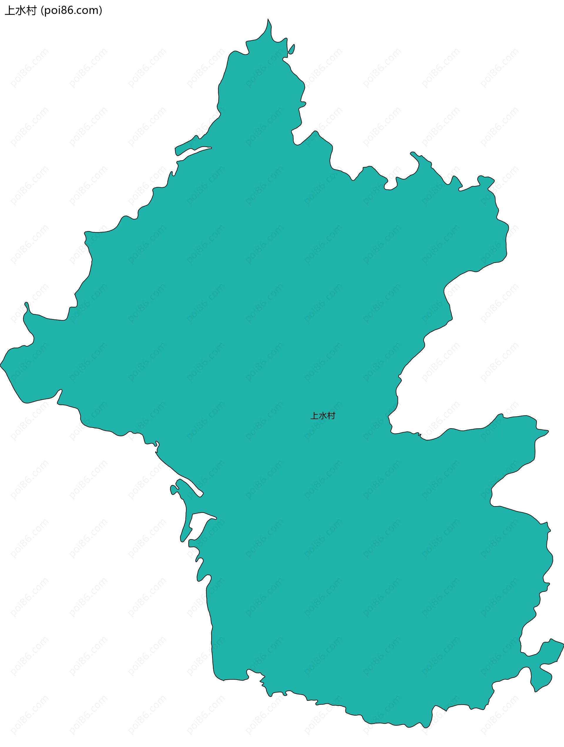 上水村边界地图