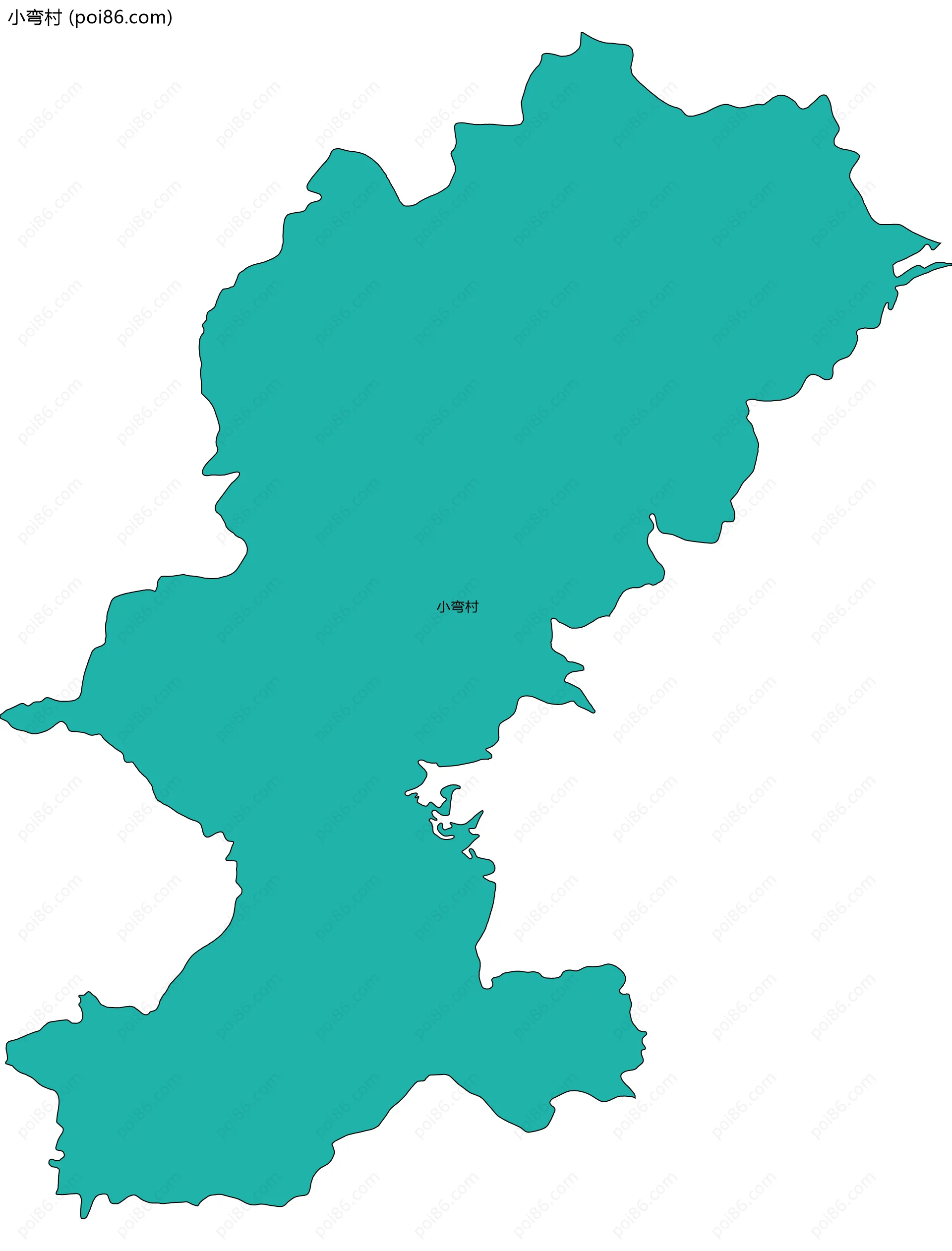 小弯村边界地图