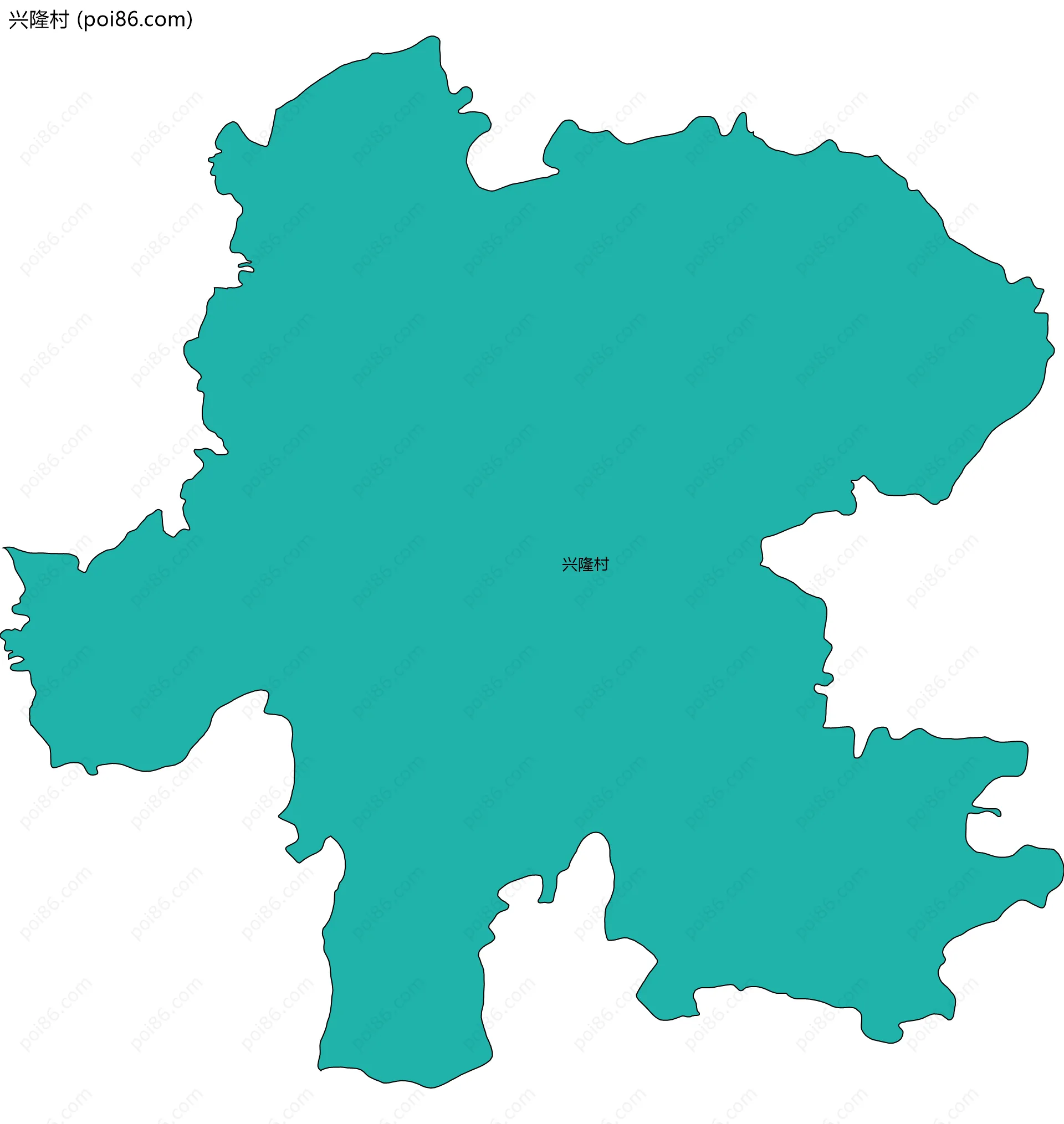 兴隆村边界地图