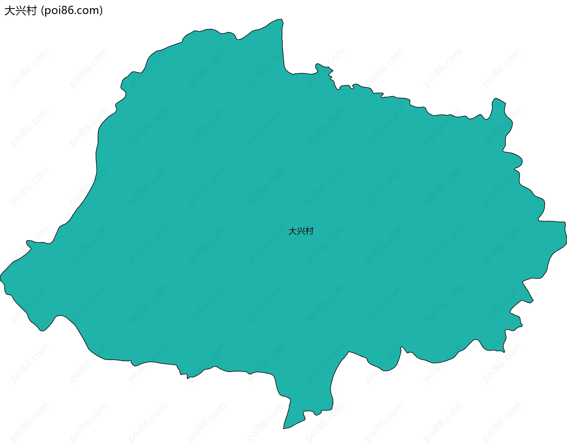 大兴村边界地图