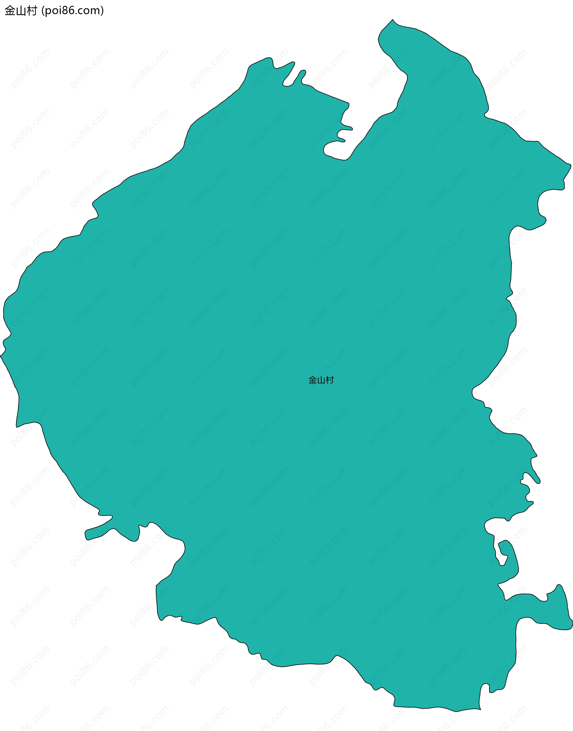 金山村边界地图