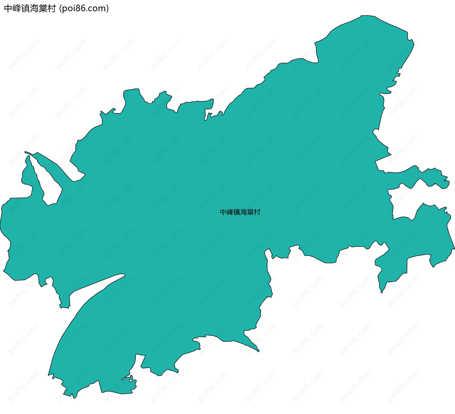 中峰镇海棠村边界地图