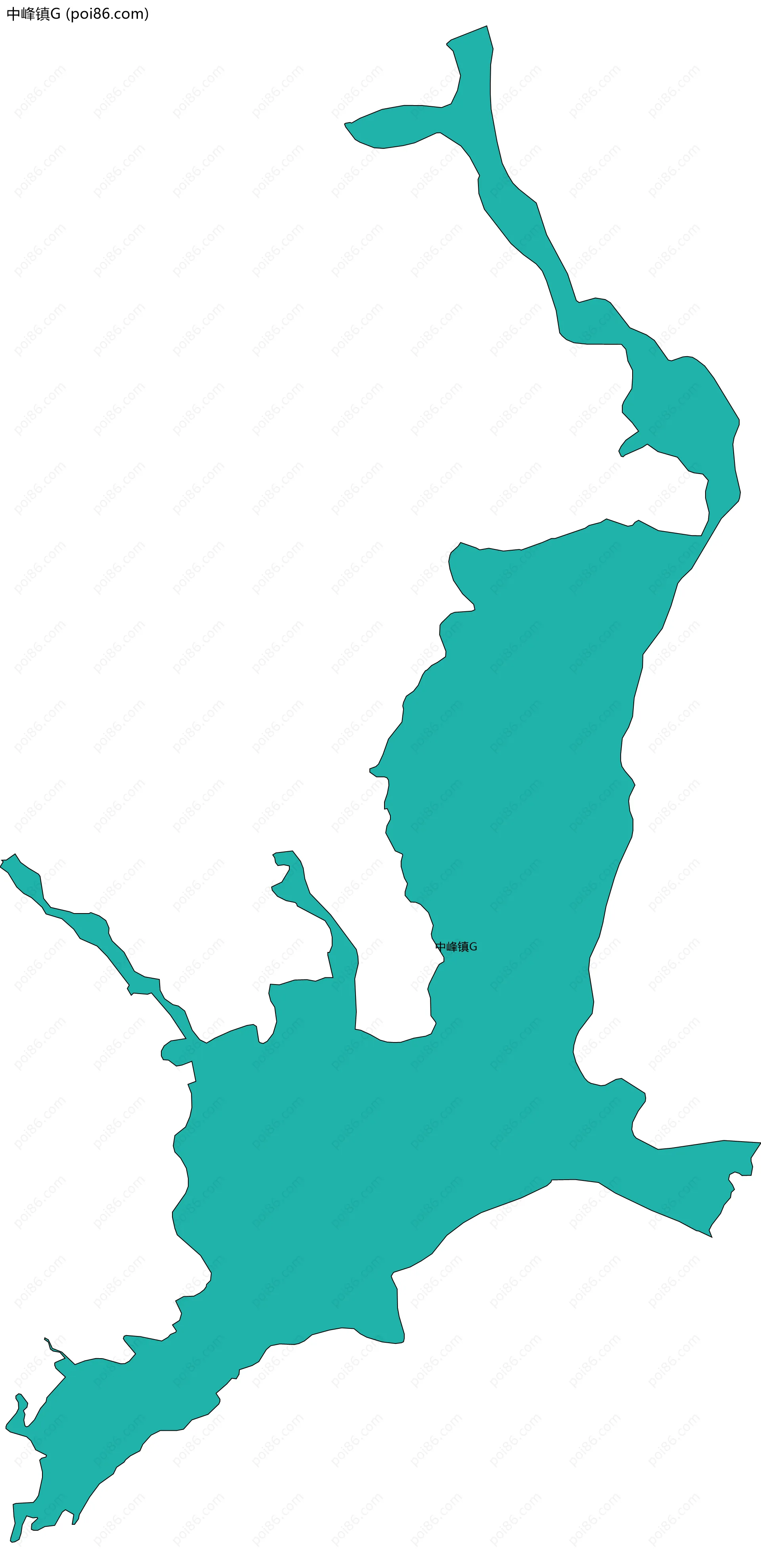 中峰镇G边界地图