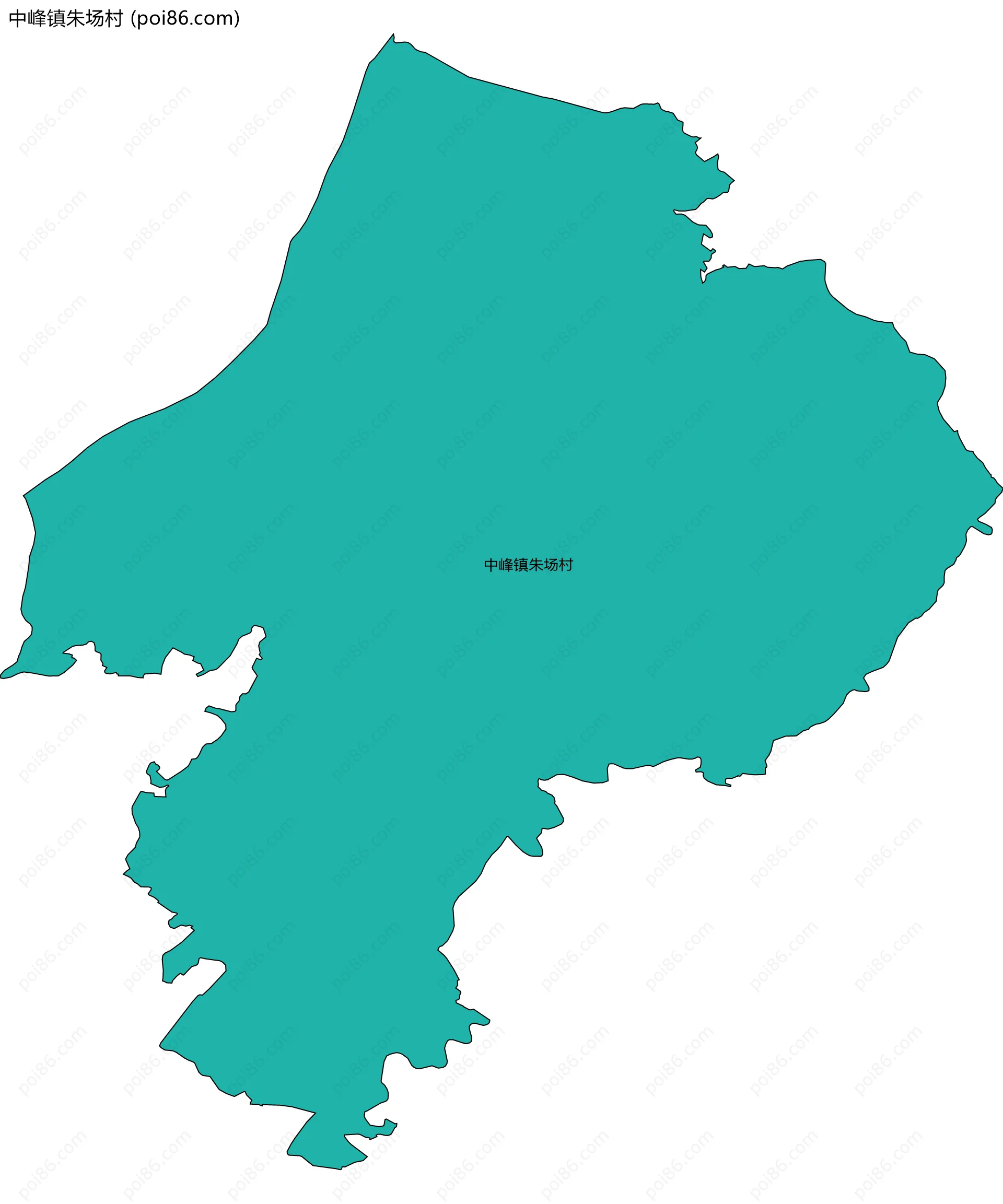 中峰镇朱场村边界地图