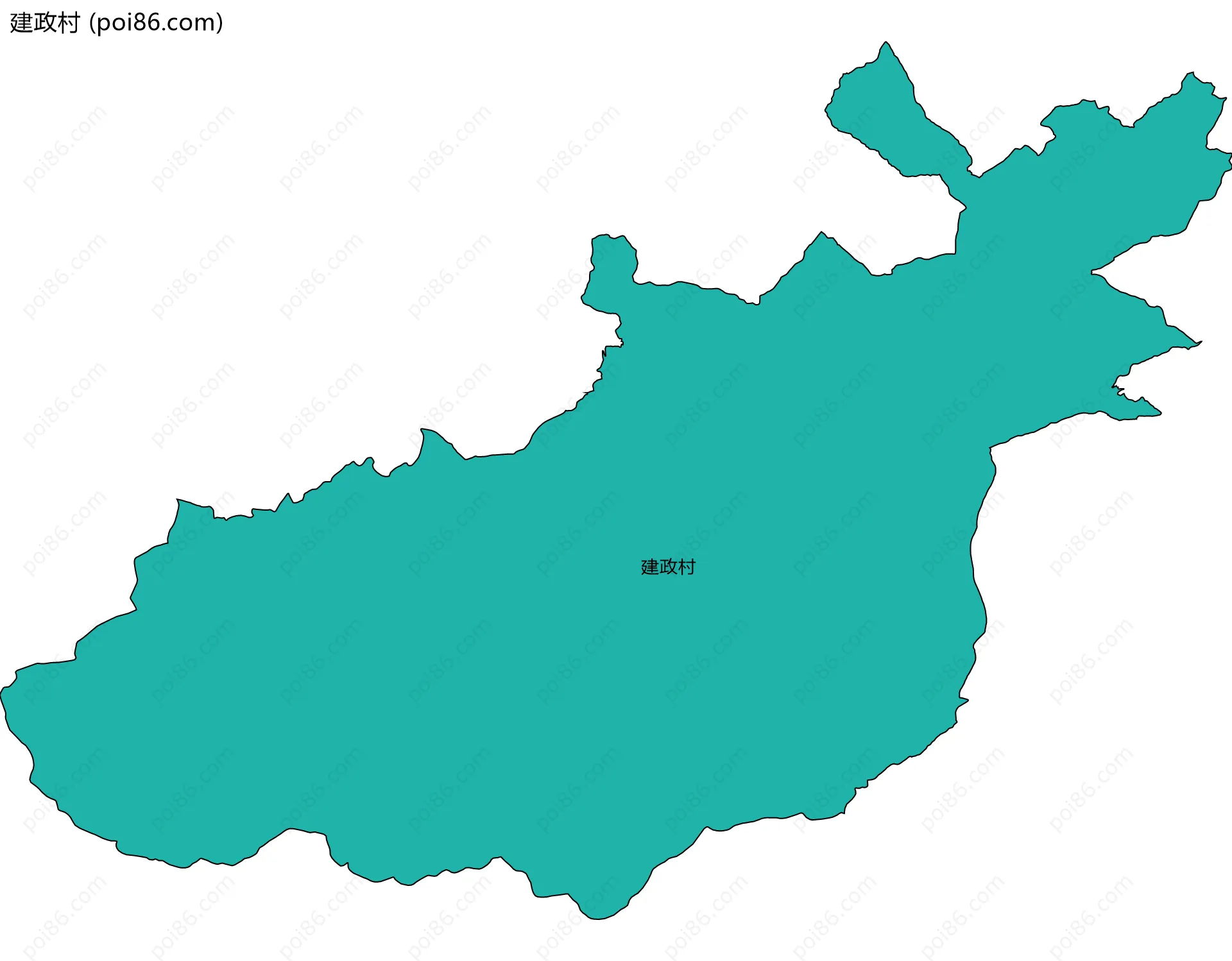 建政村边界地图