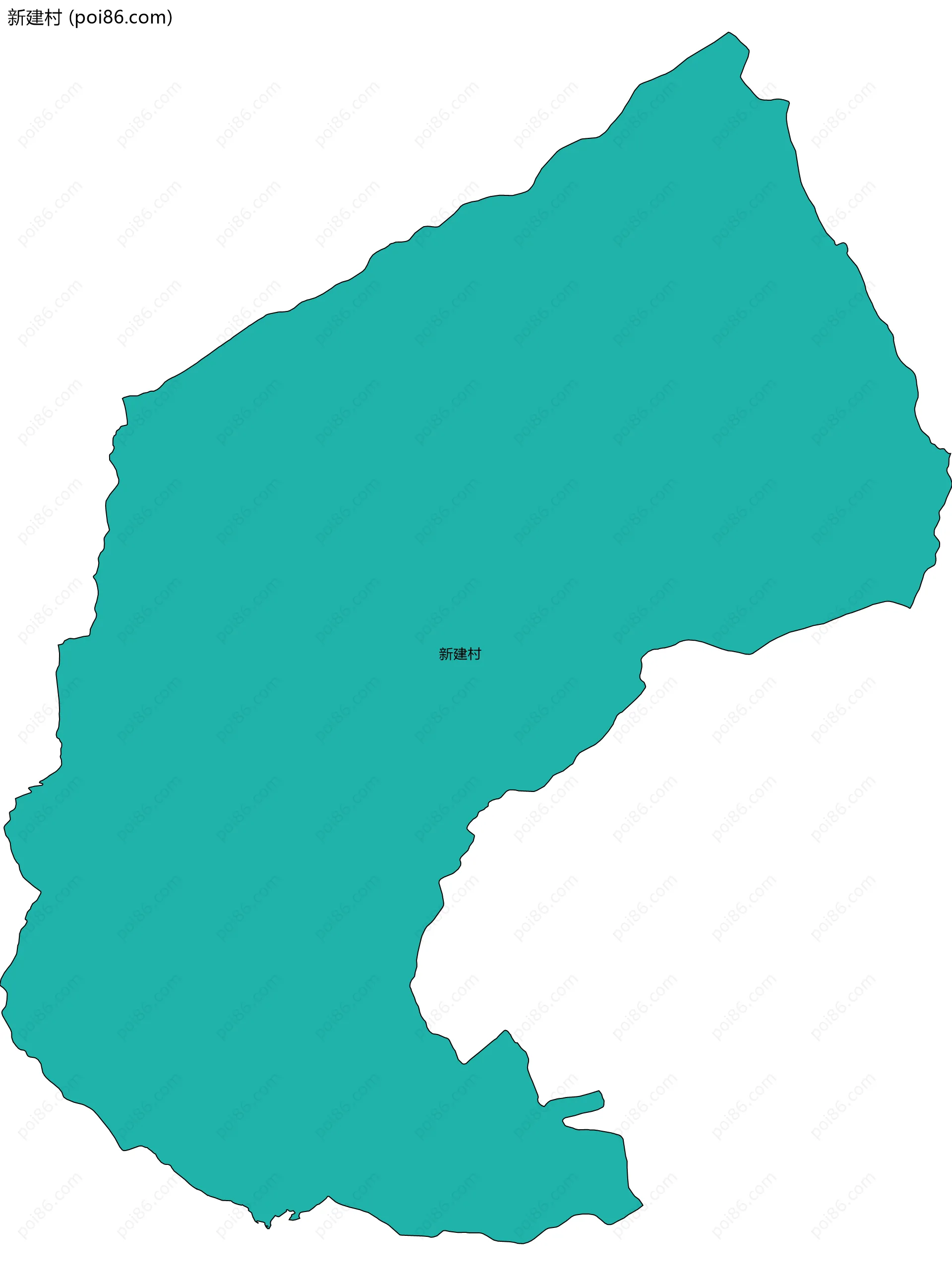 新建村边界地图