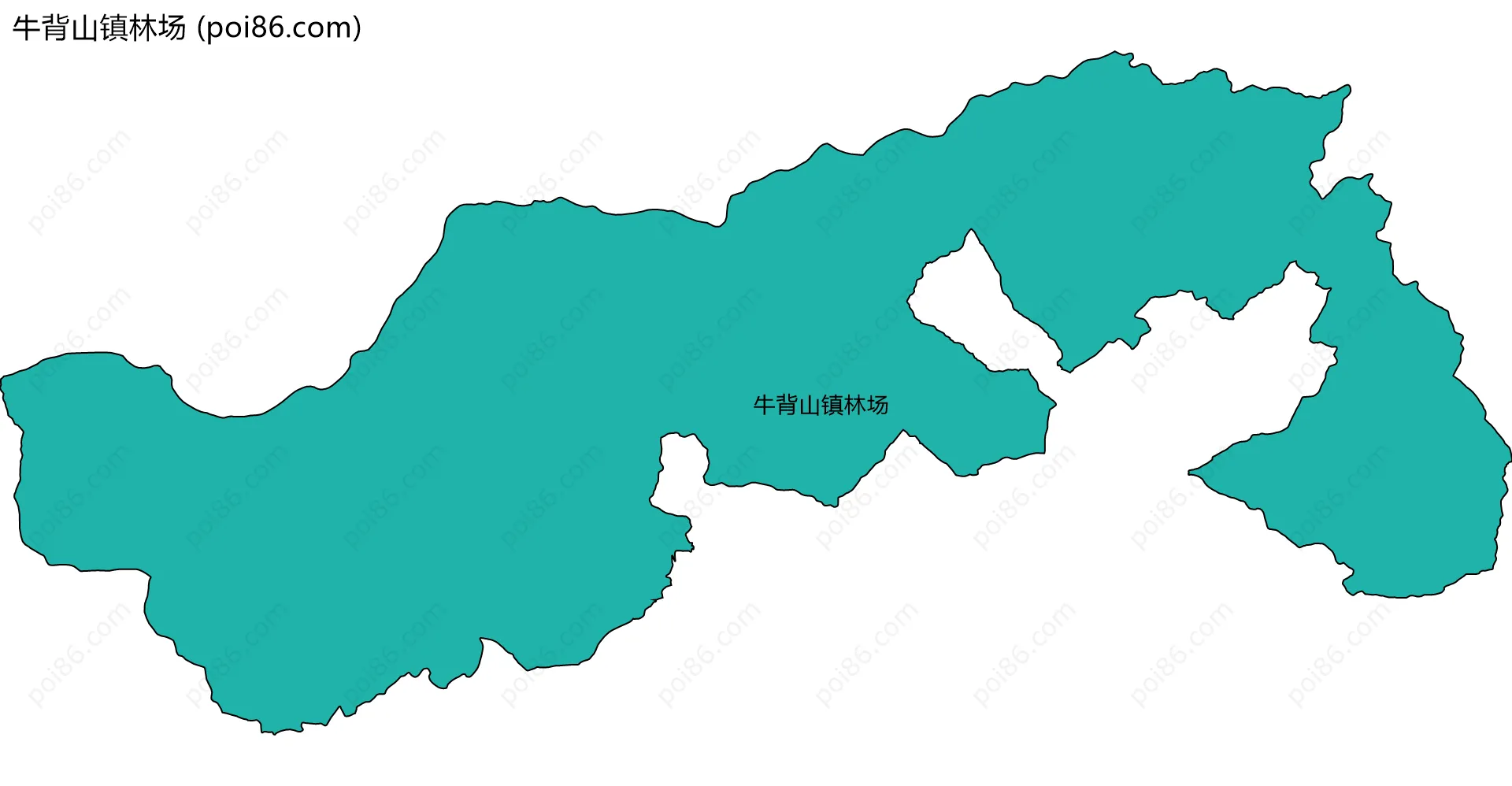 牛背山镇林场边界地图