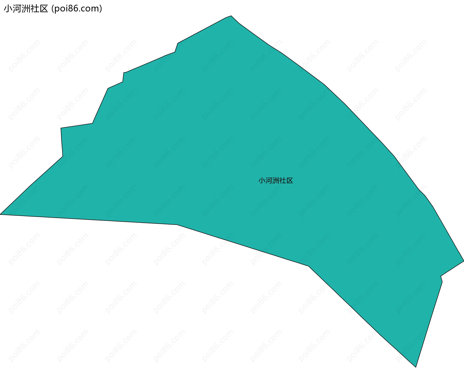 小河洲社区边界地图