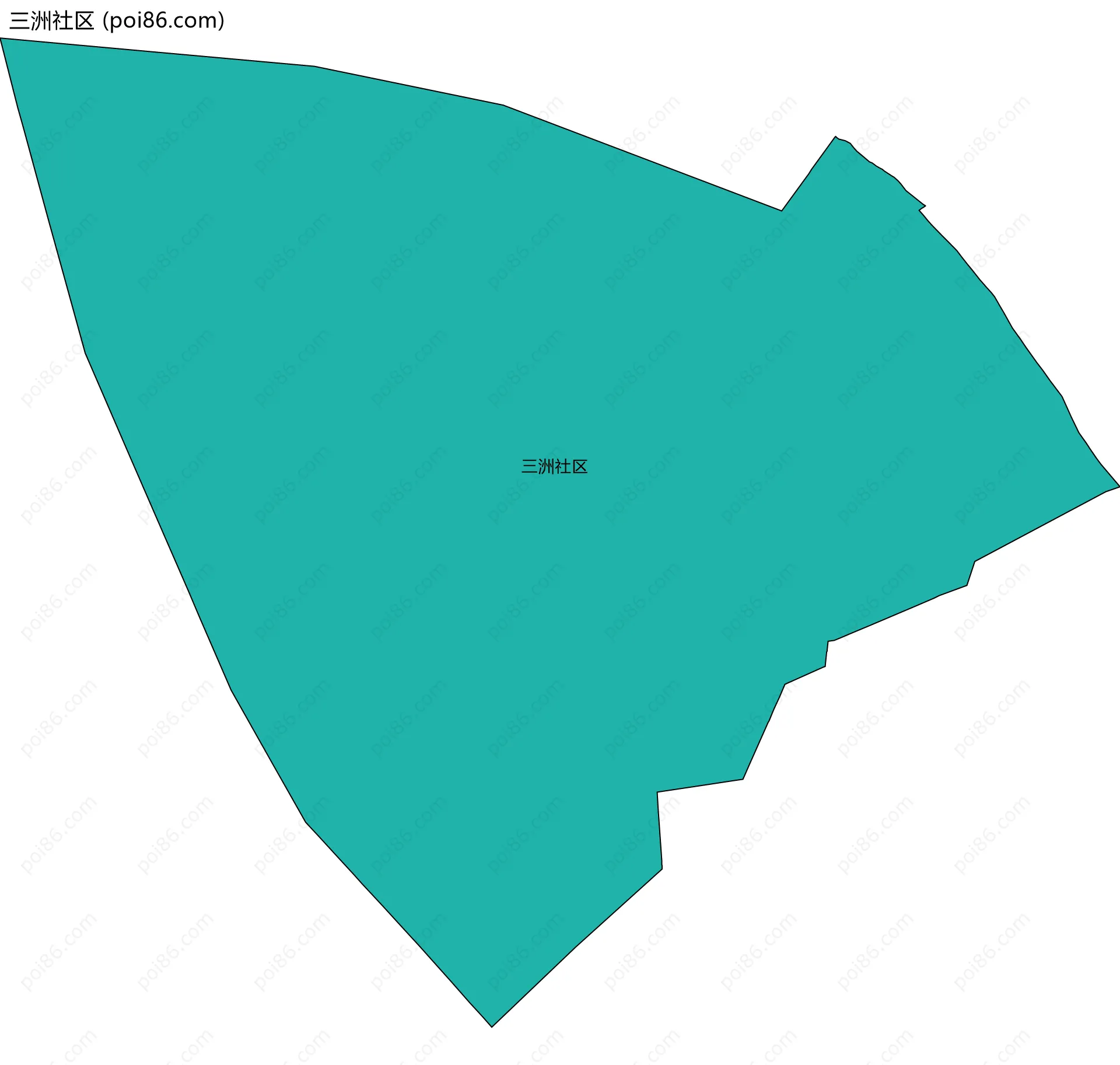 三洲社区边界地图