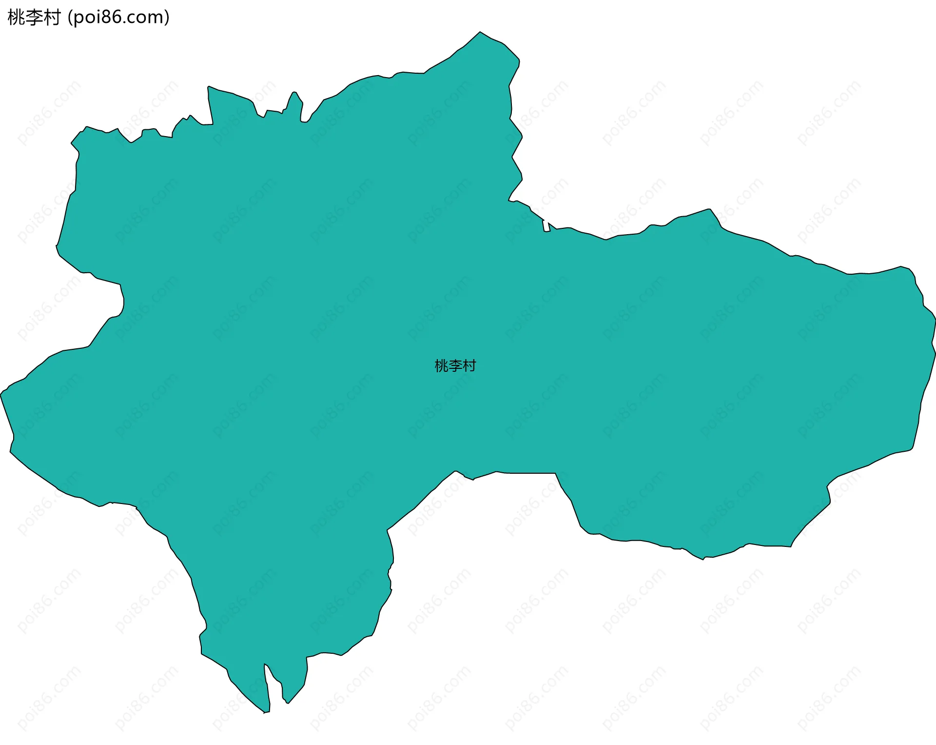 桃李村边界地图