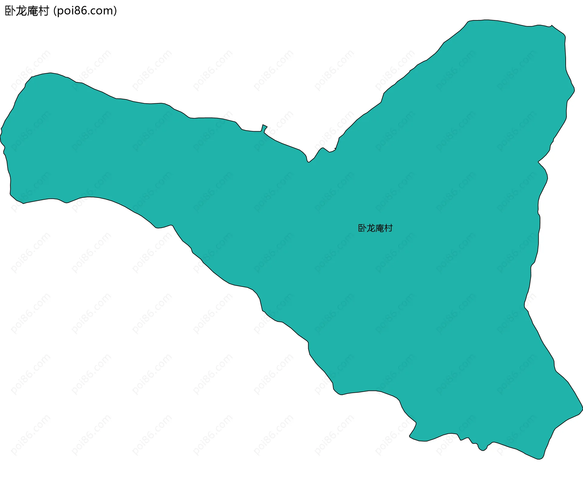 卧龙庵村边界地图