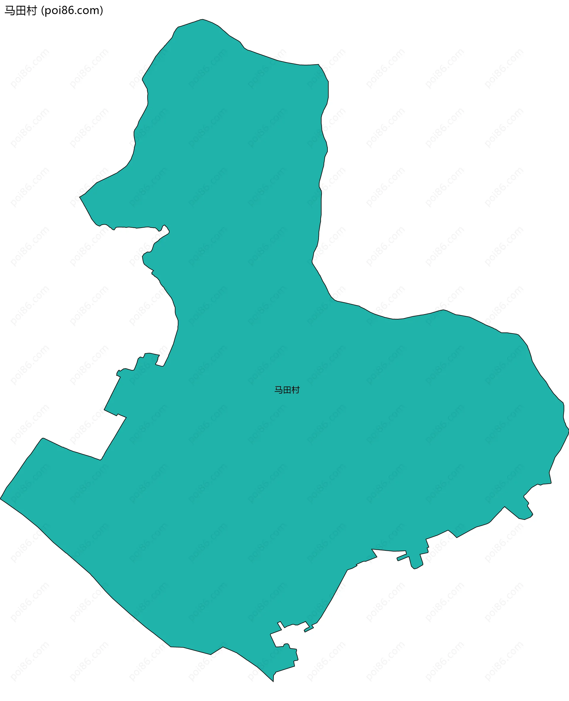 马田村边界地图