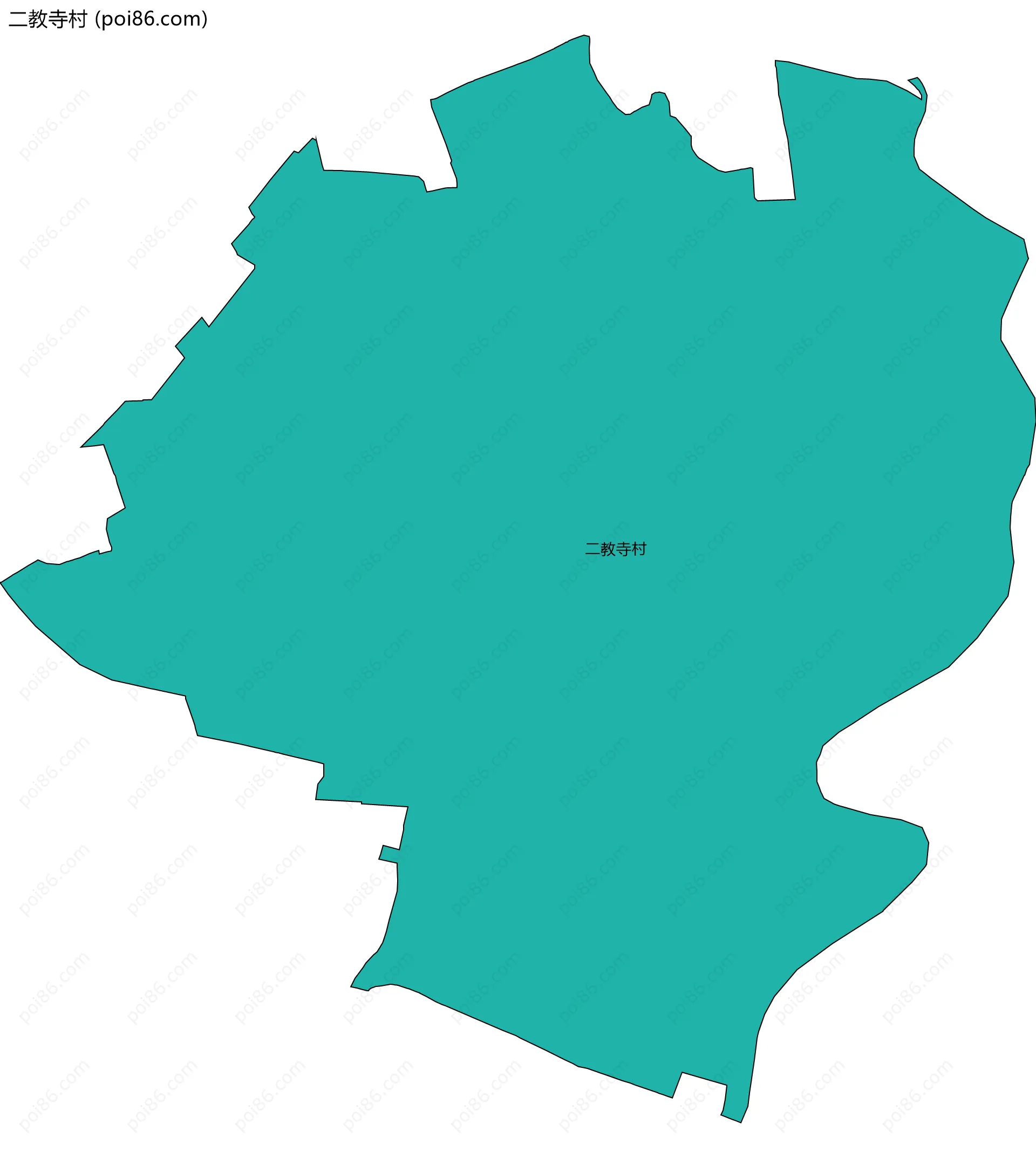 二教寺村边界地图