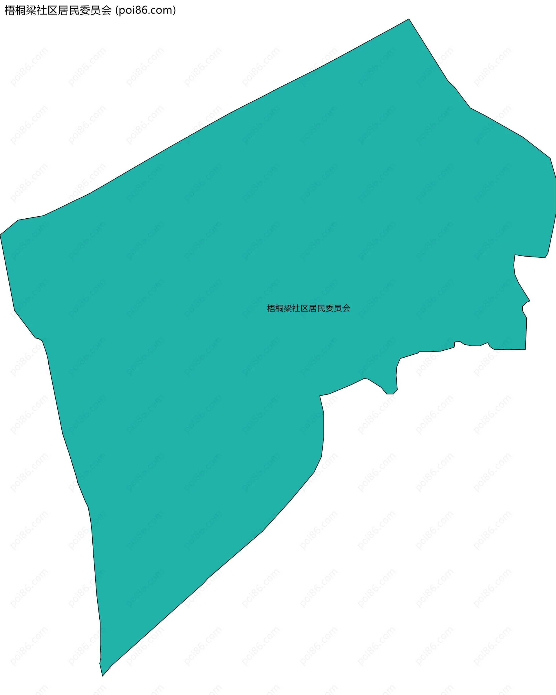 梧桐梁社区居民委员会边界地图