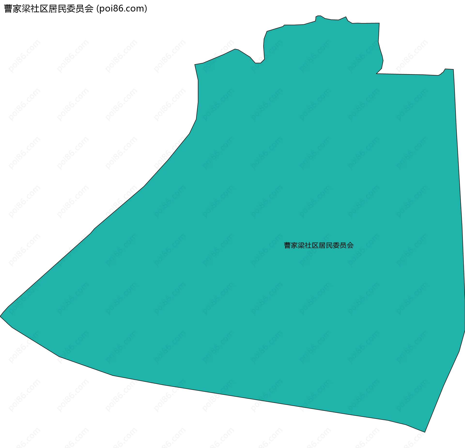 曹家梁社区居民委员会边界地图