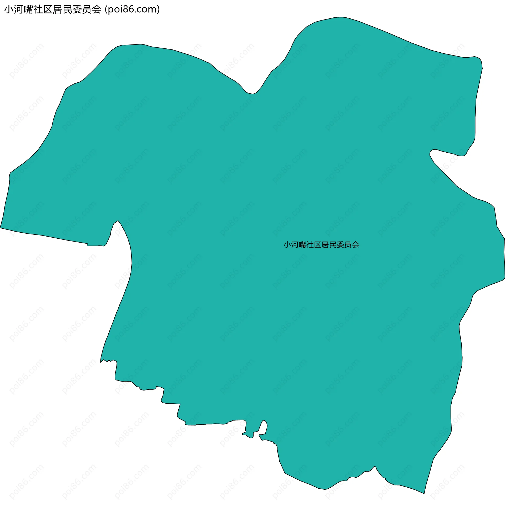 小河嘴社区居民委员会边界地图