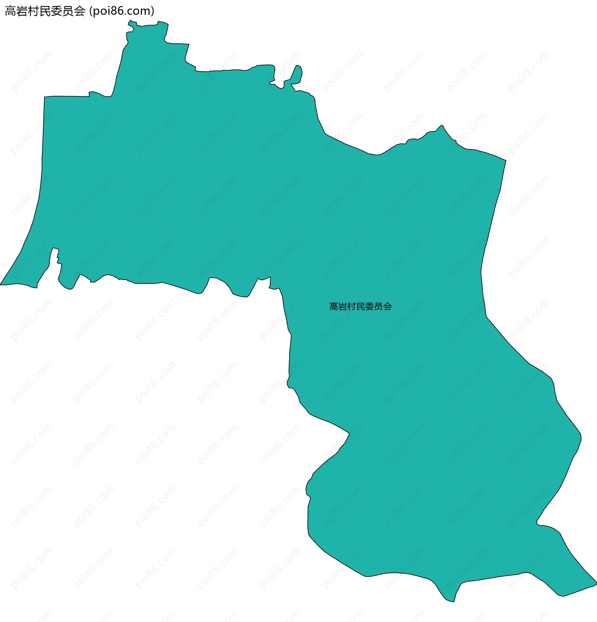 高岩村民委员会边界地图