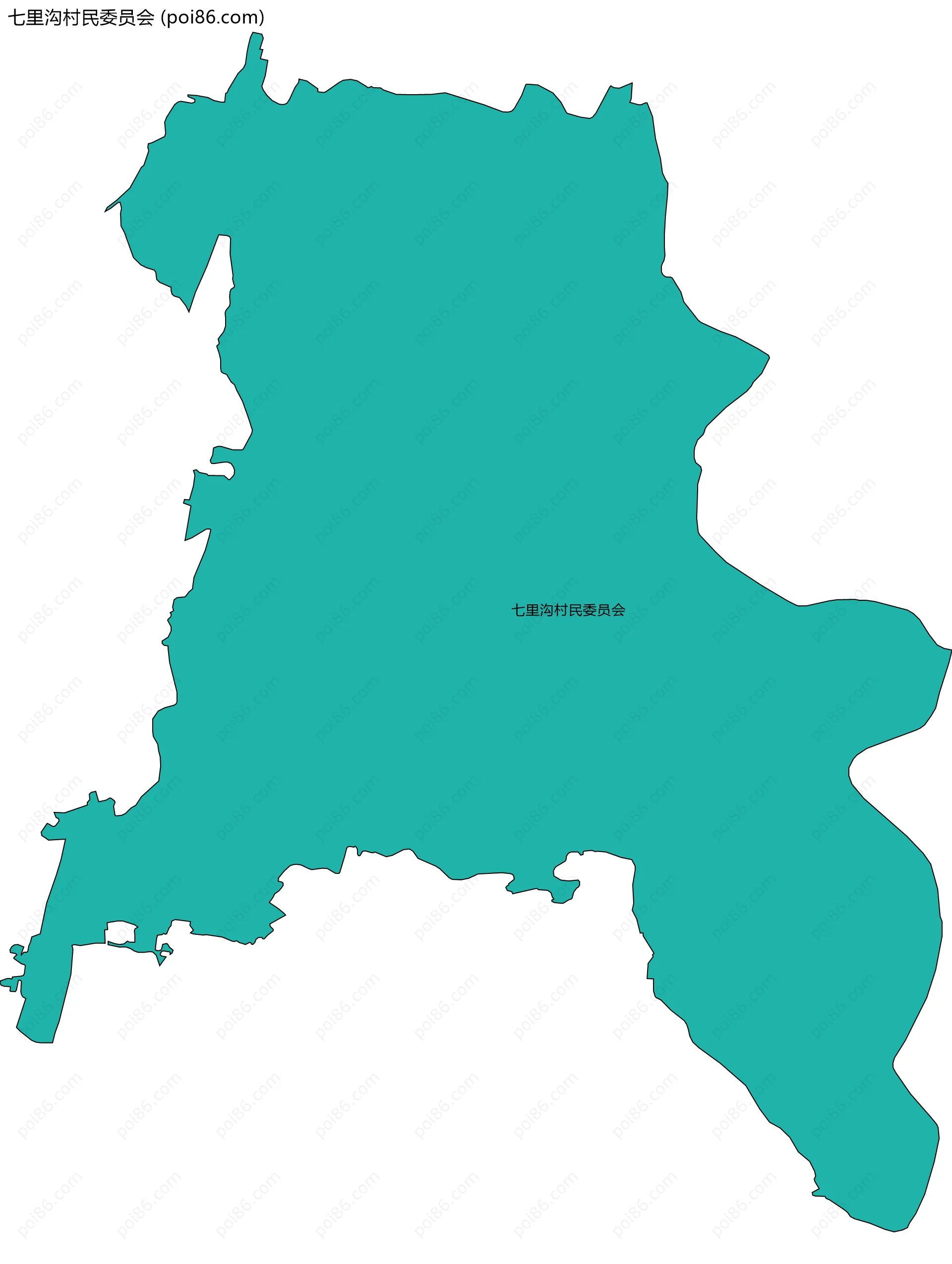 七里沟村民委员会边界地图