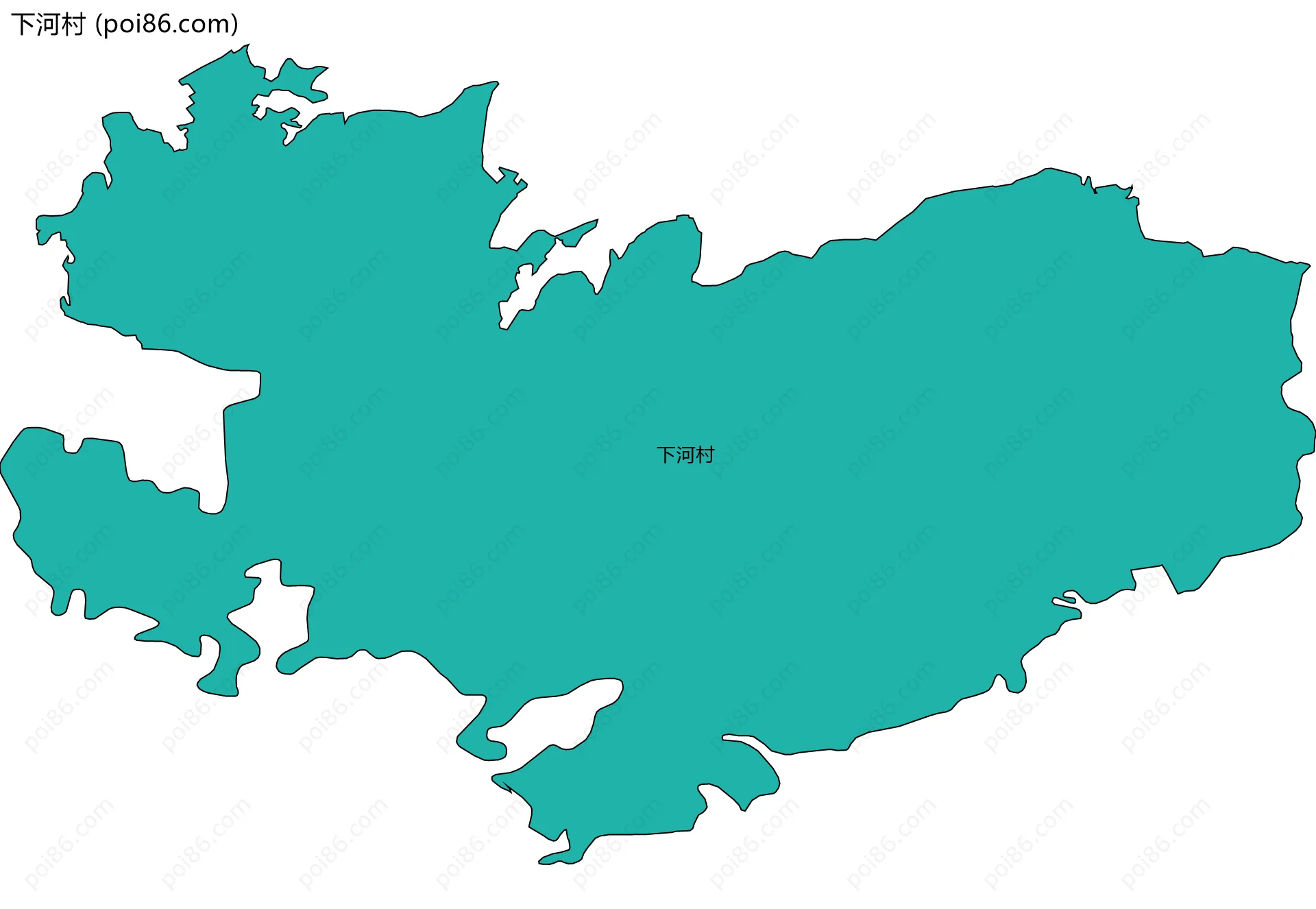 下河村边界地图