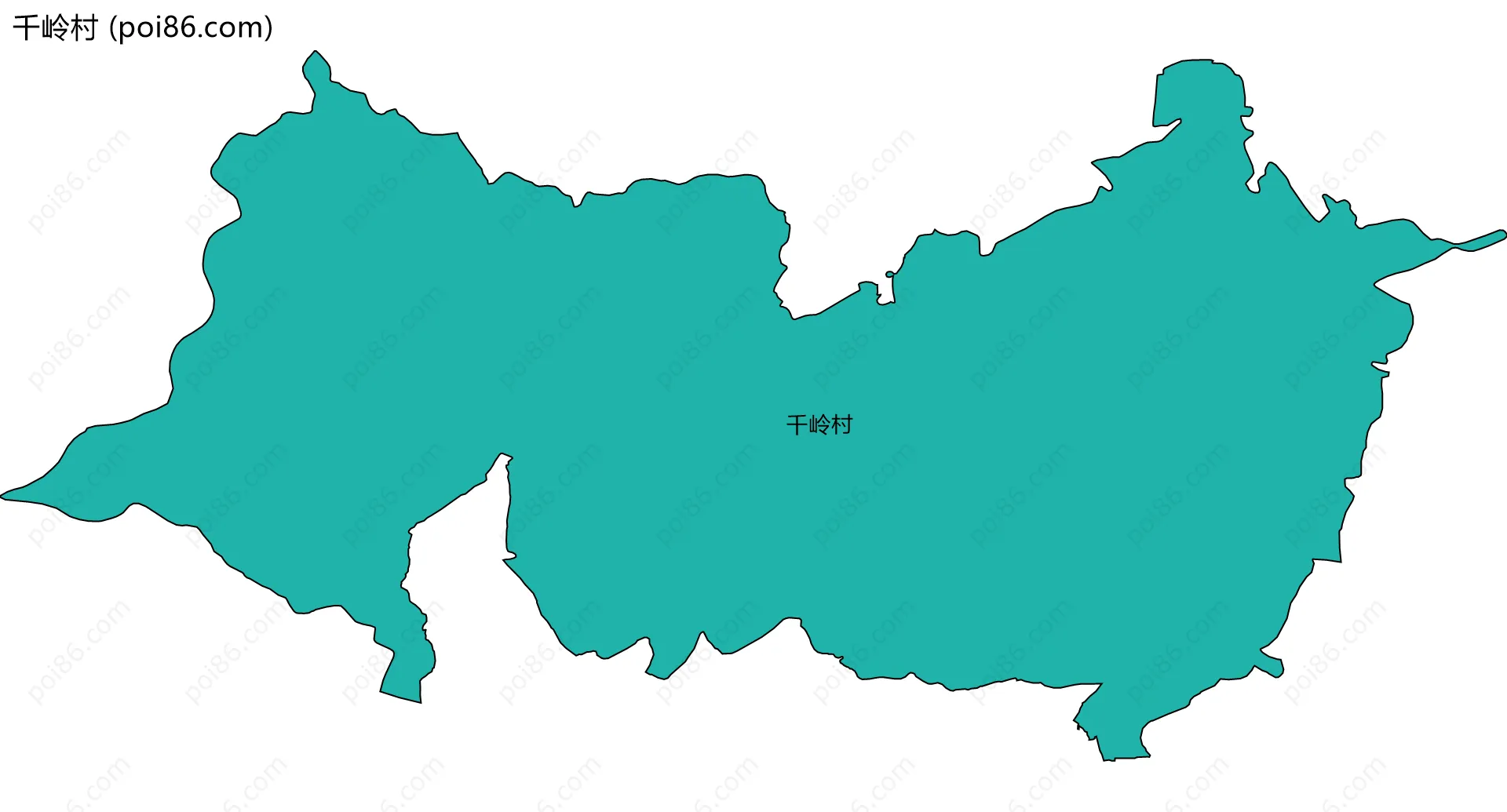 千岭村边界地图