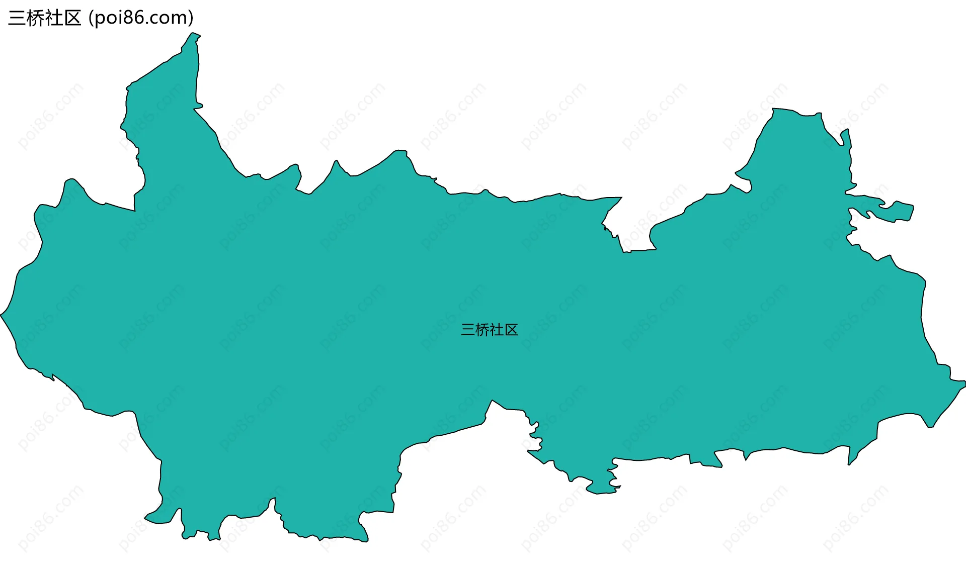 三桥社区边界地图