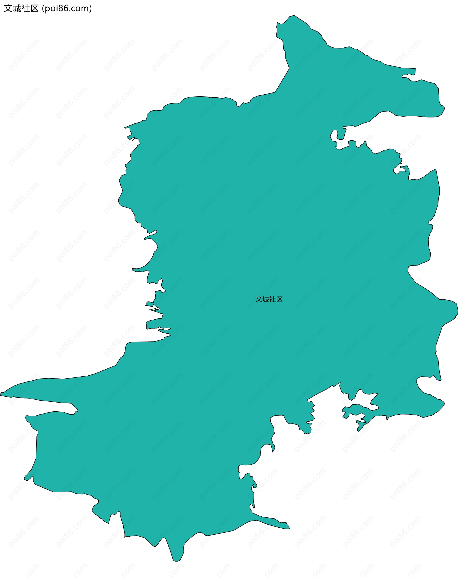 文城社区边界地图