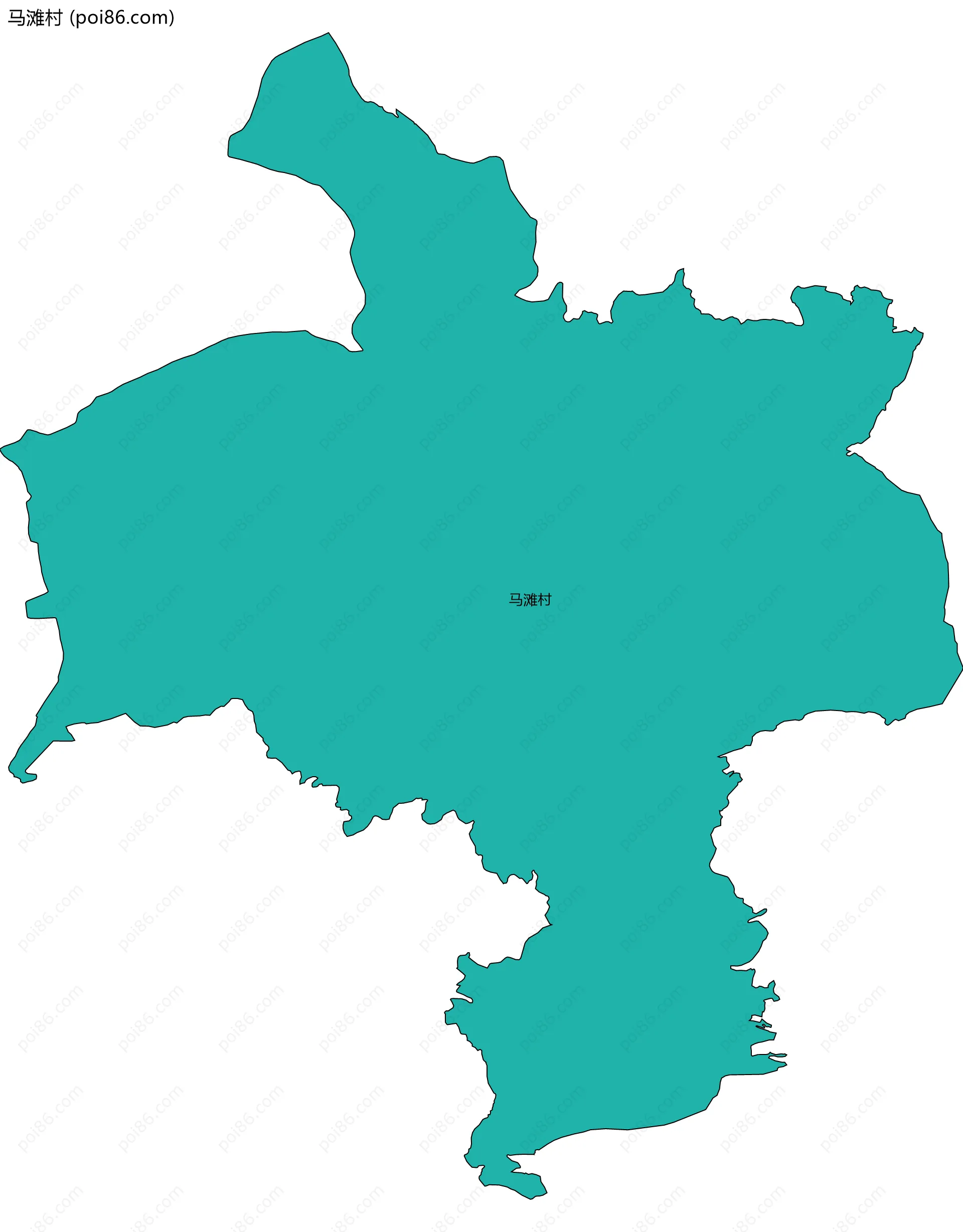 马滩村边界地图