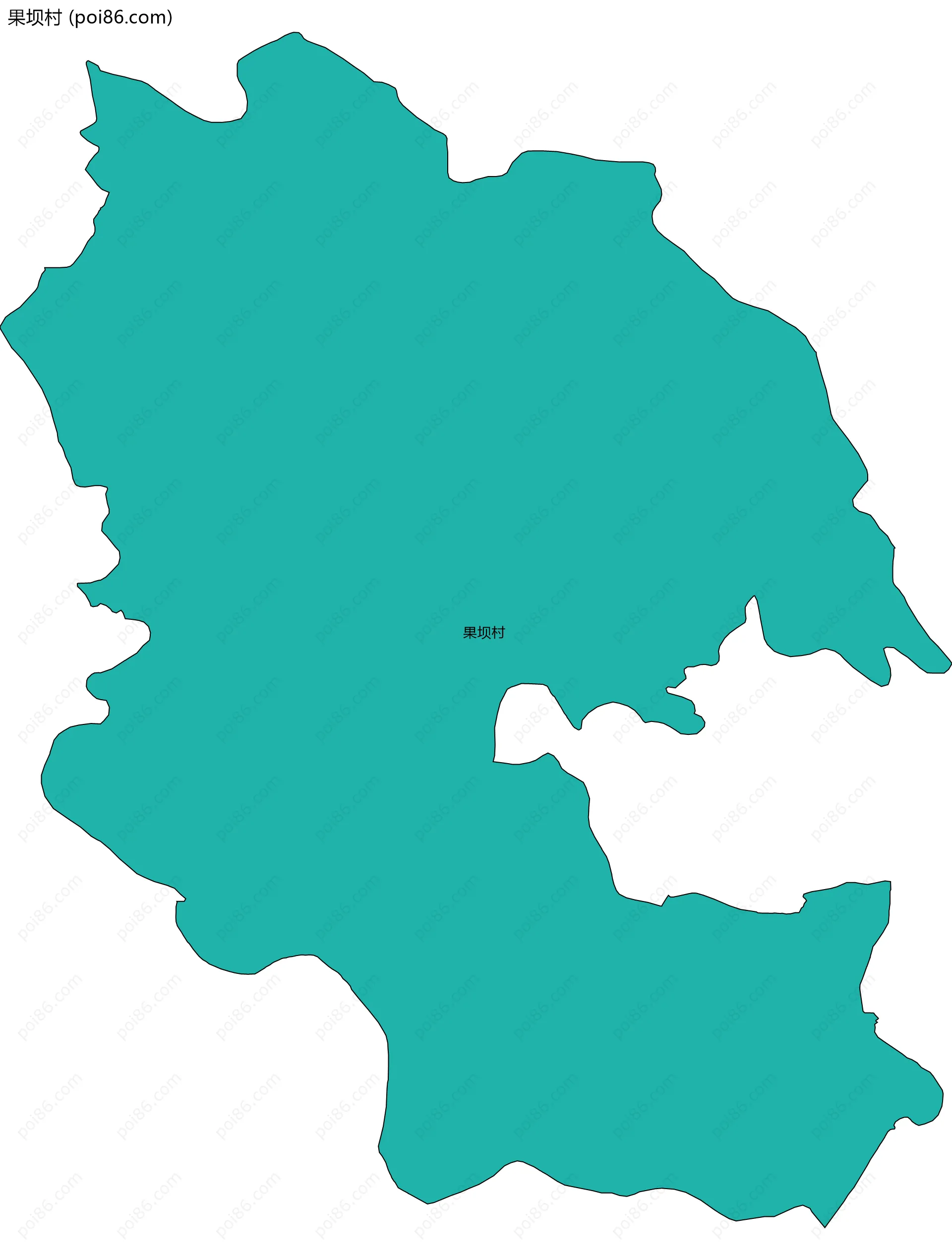 果坝村边界地图