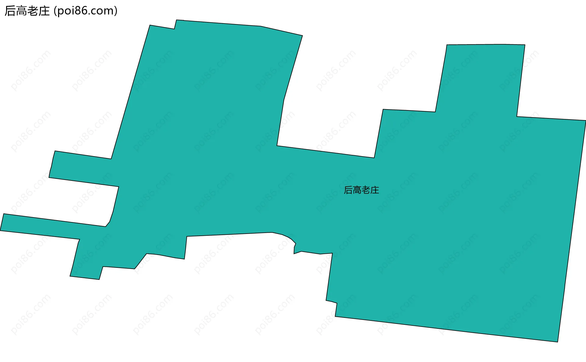 后高老庄边界地图