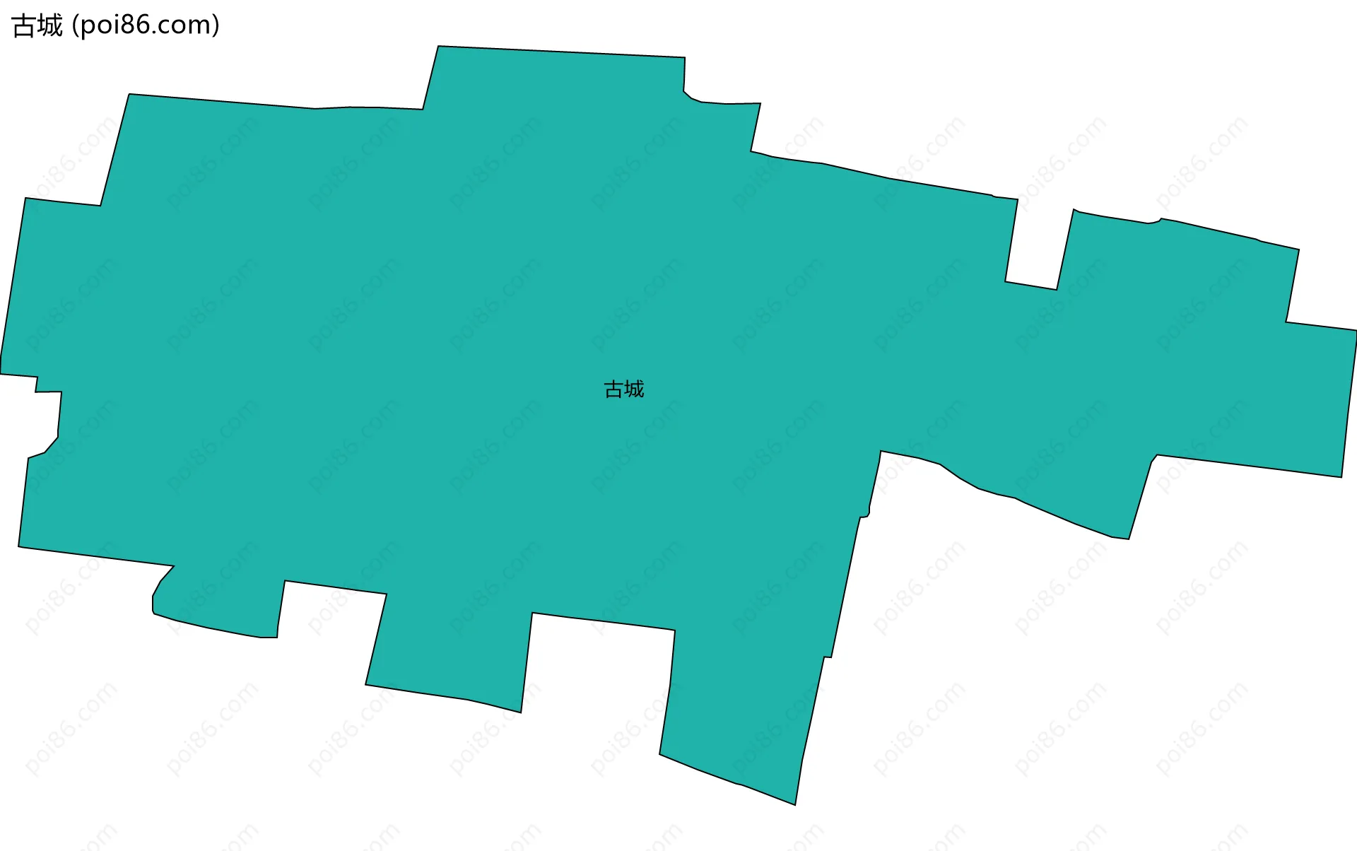古城边界地图