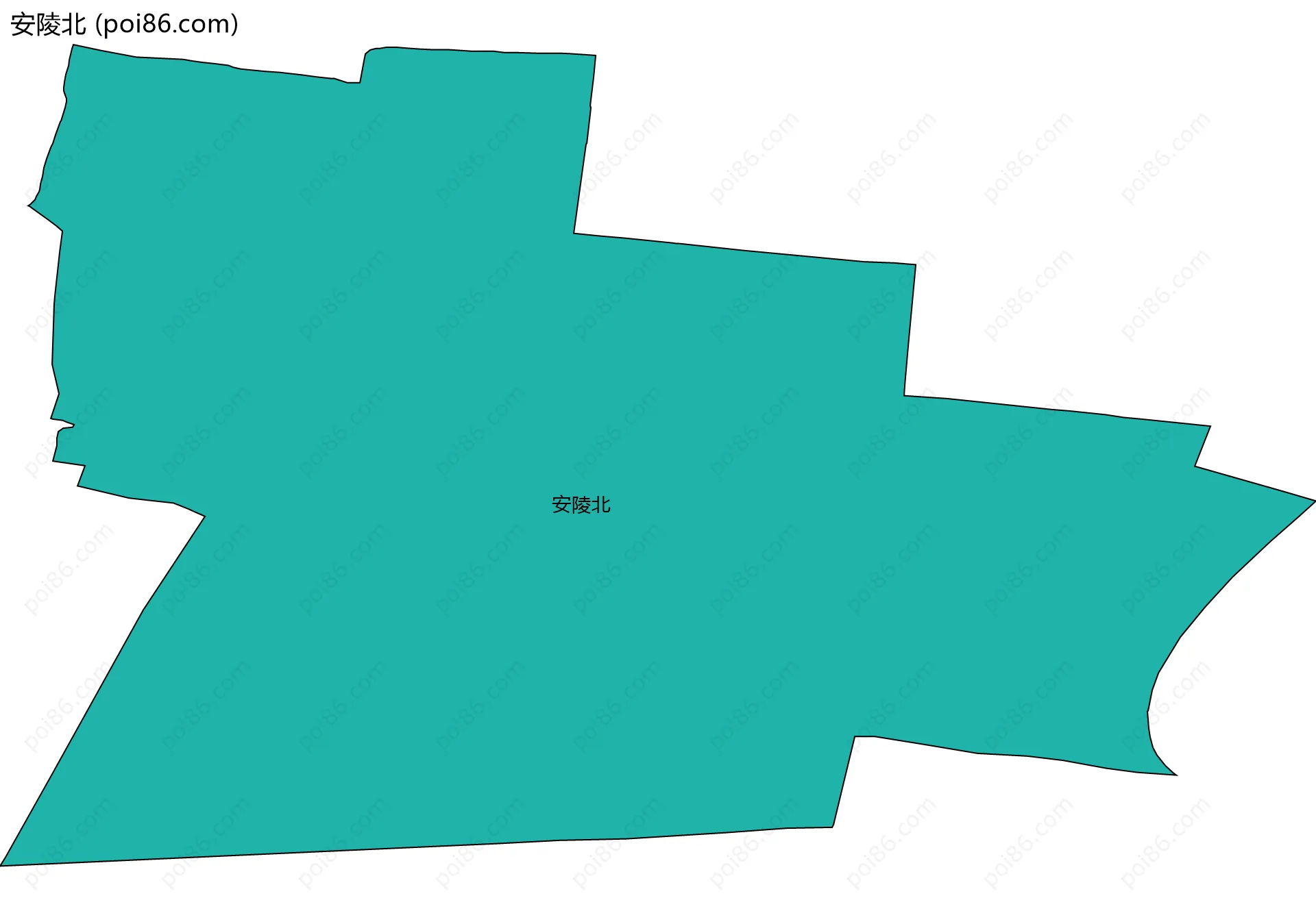 安陵北边界地图