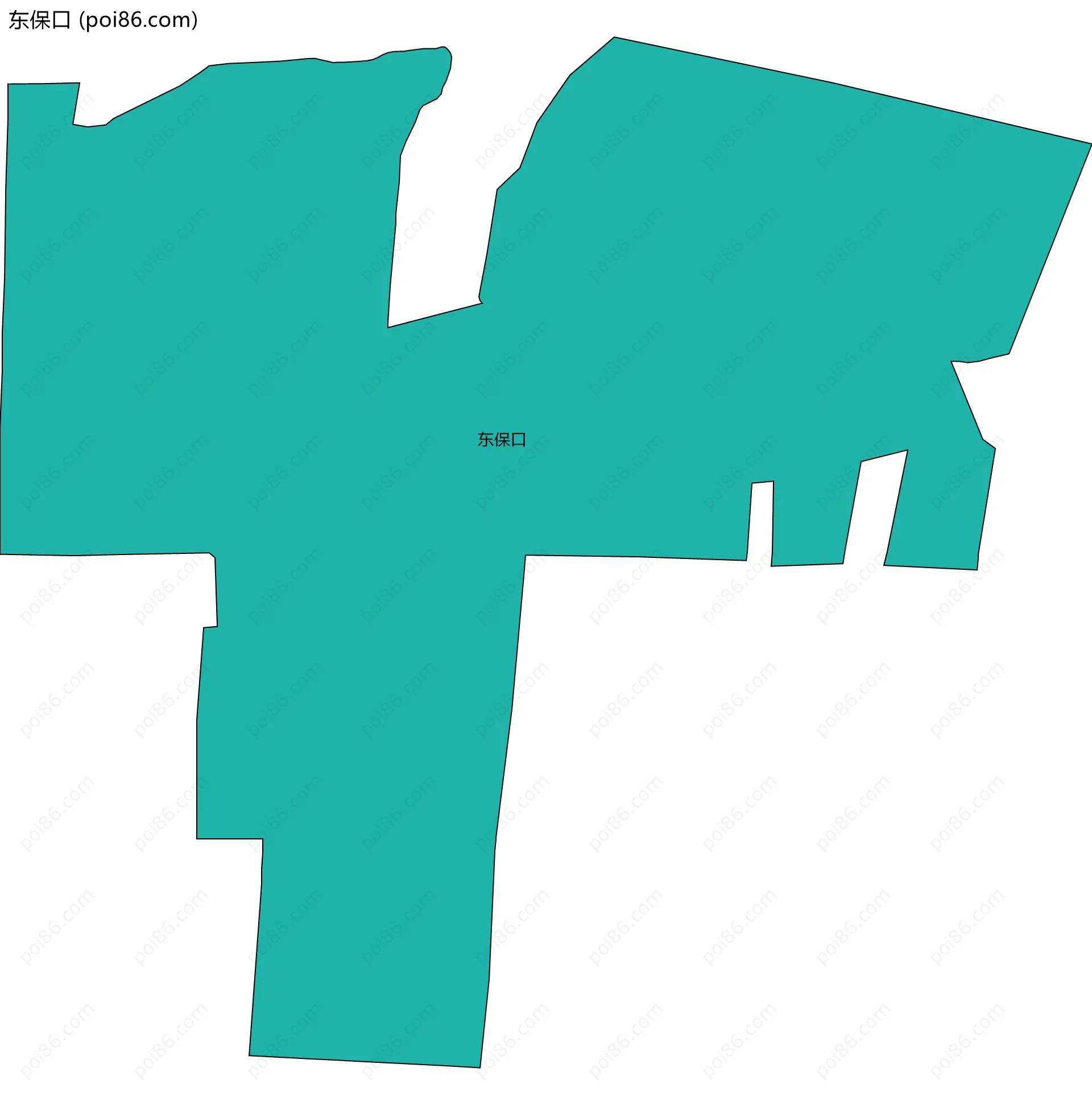 东保口边界地图