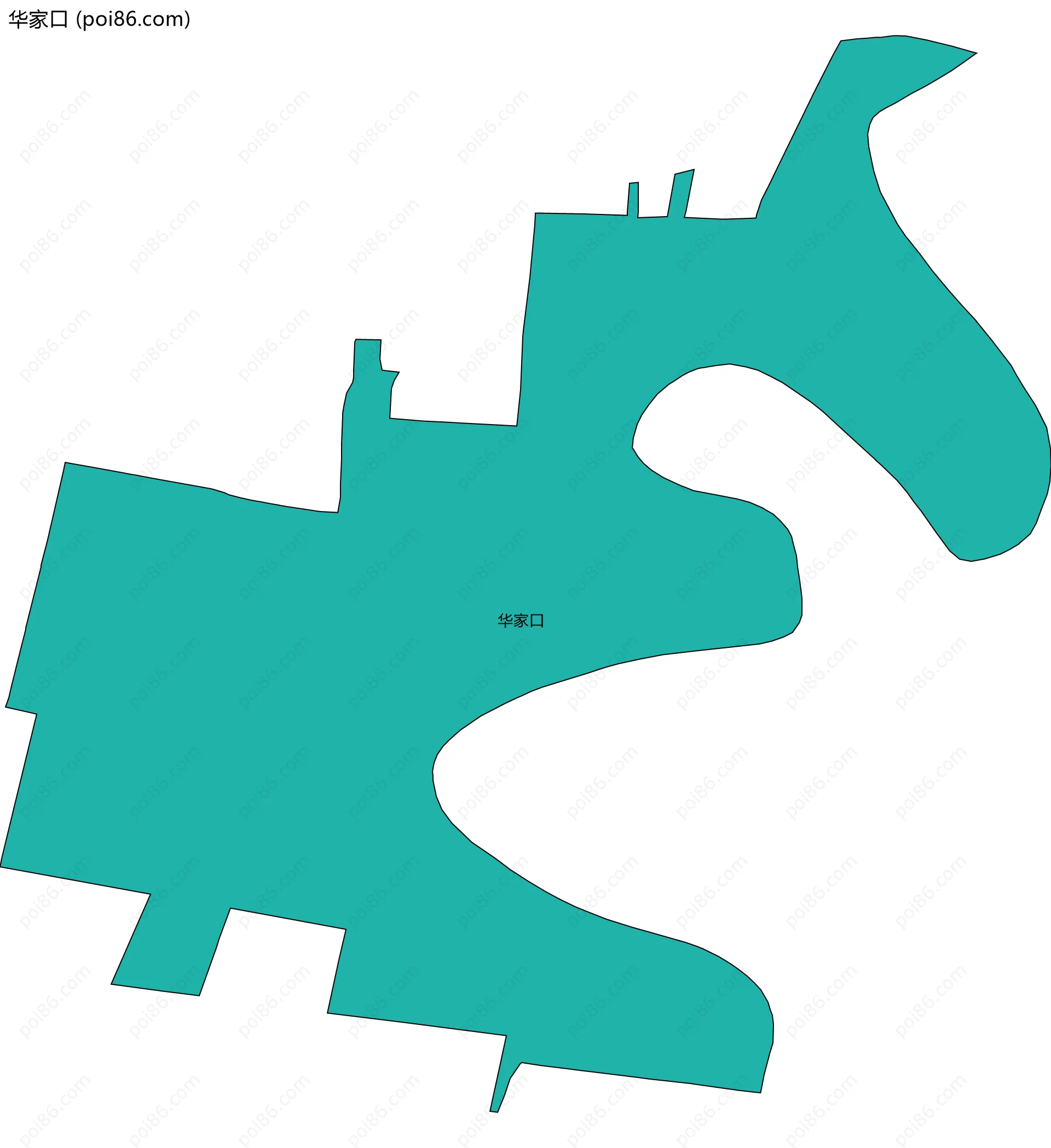 华家口边界地图