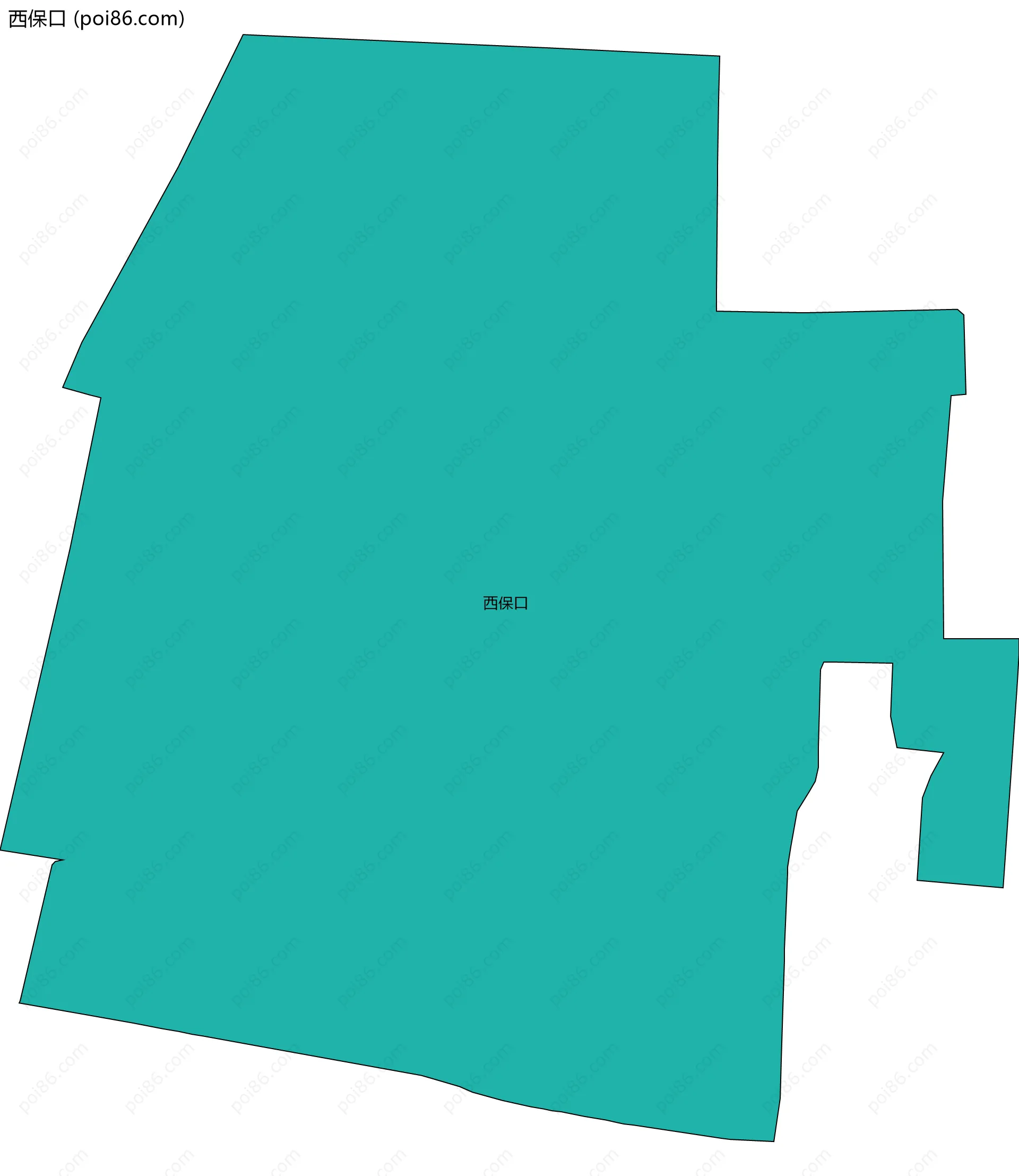 西保口边界地图