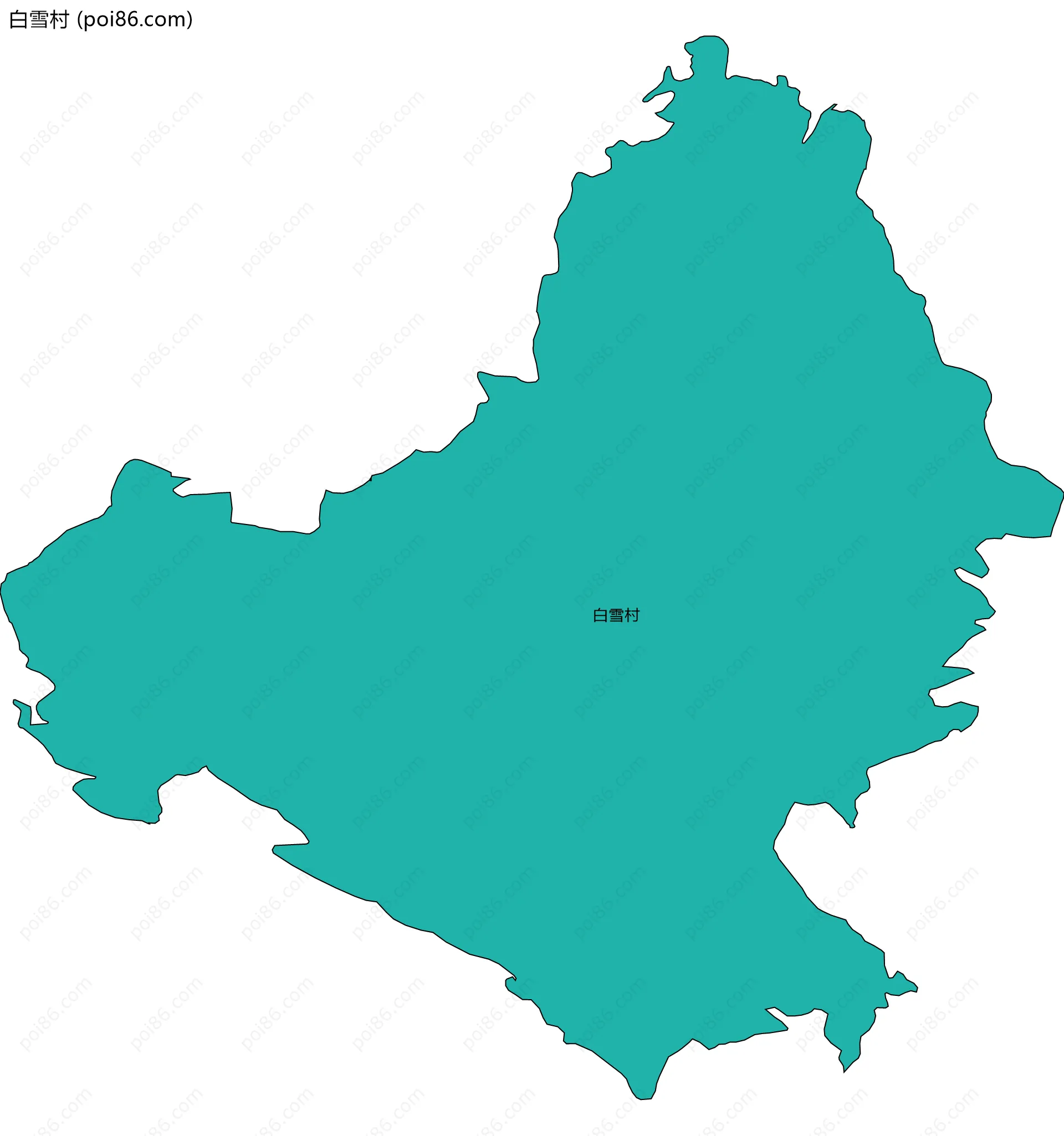 白雪村边界地图