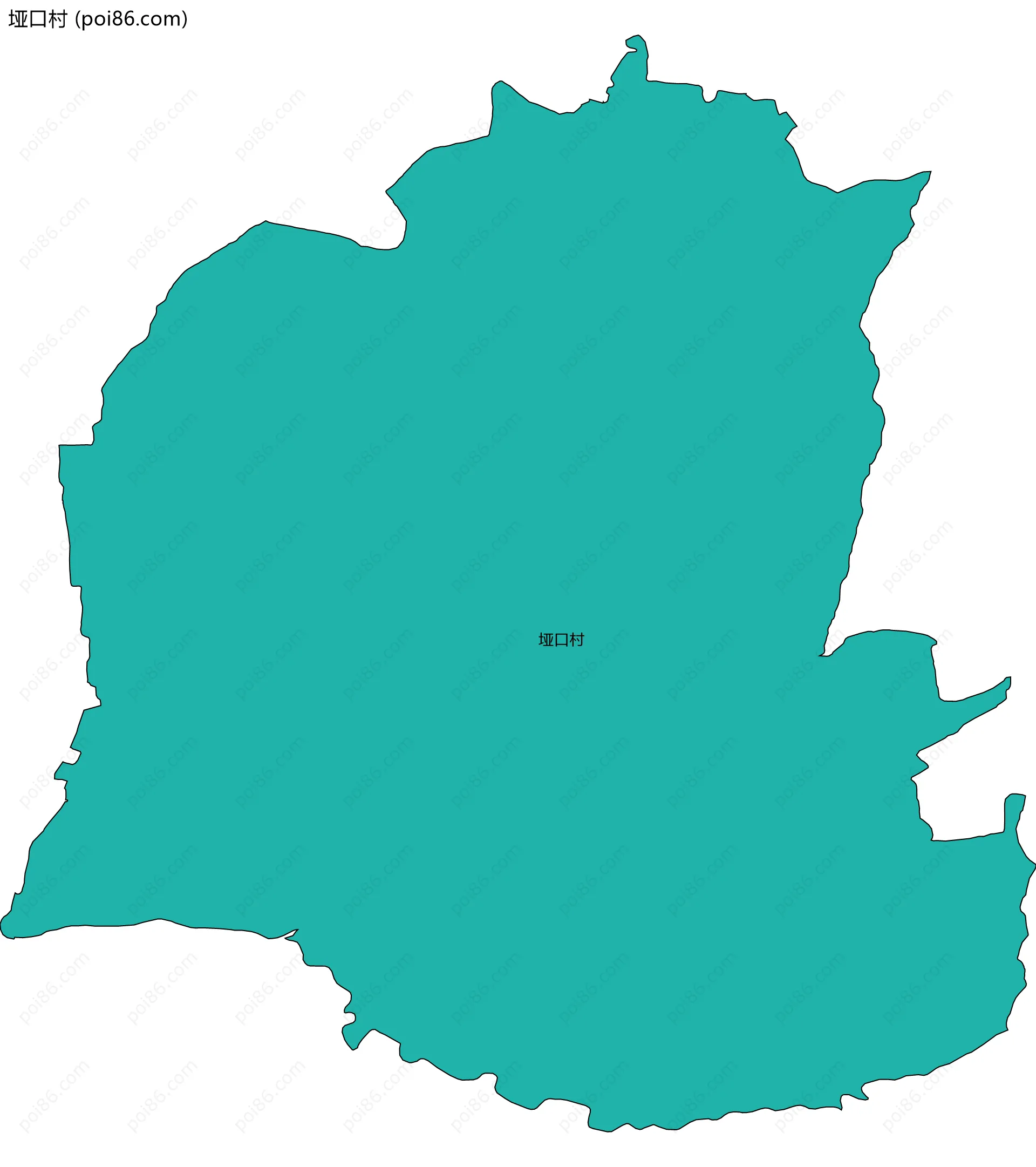 垭口村边界地图